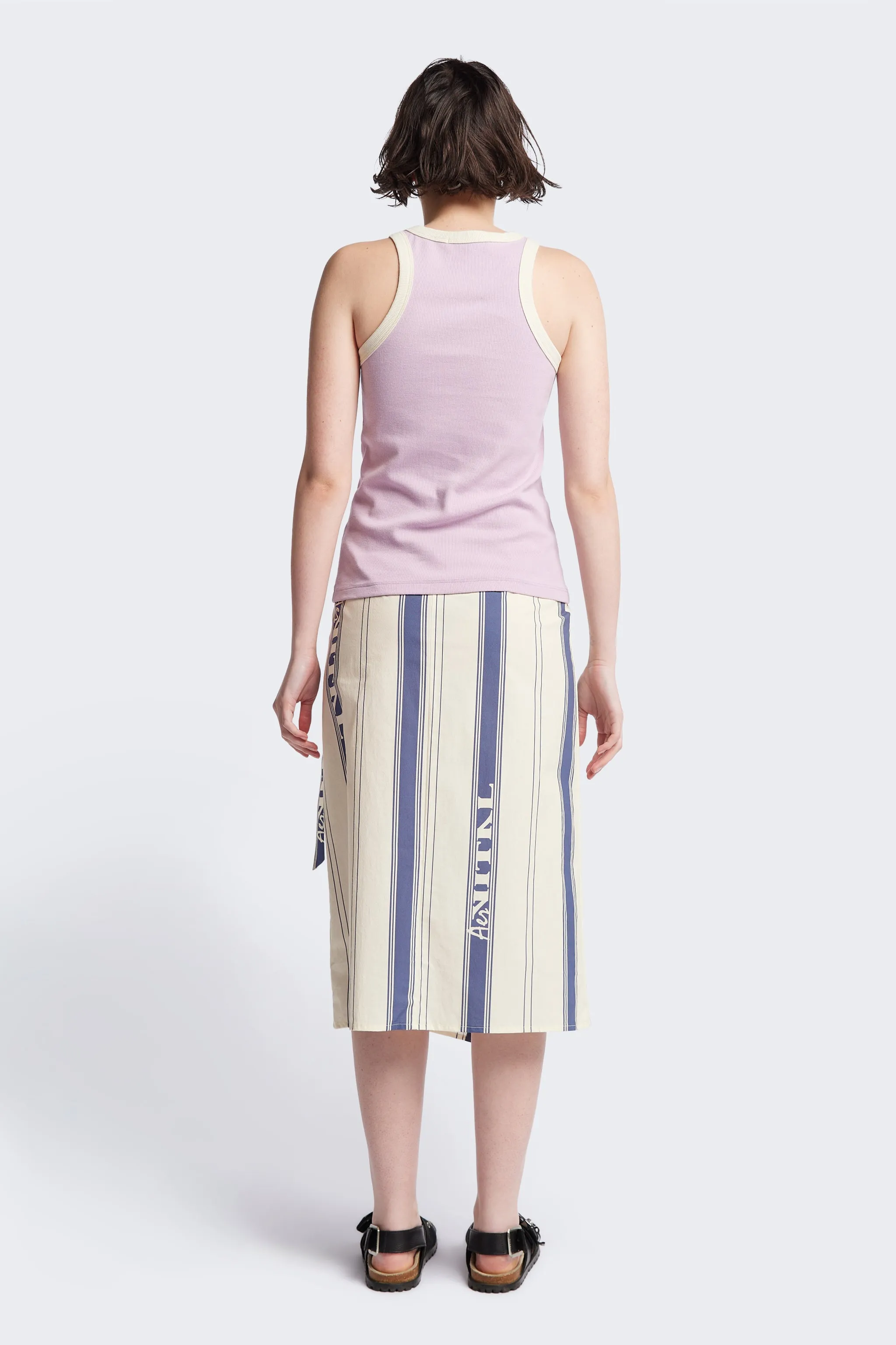 Flux Racer Back Tank Lilac w Ecru Bind sold by Kloke product image thumbnail 4