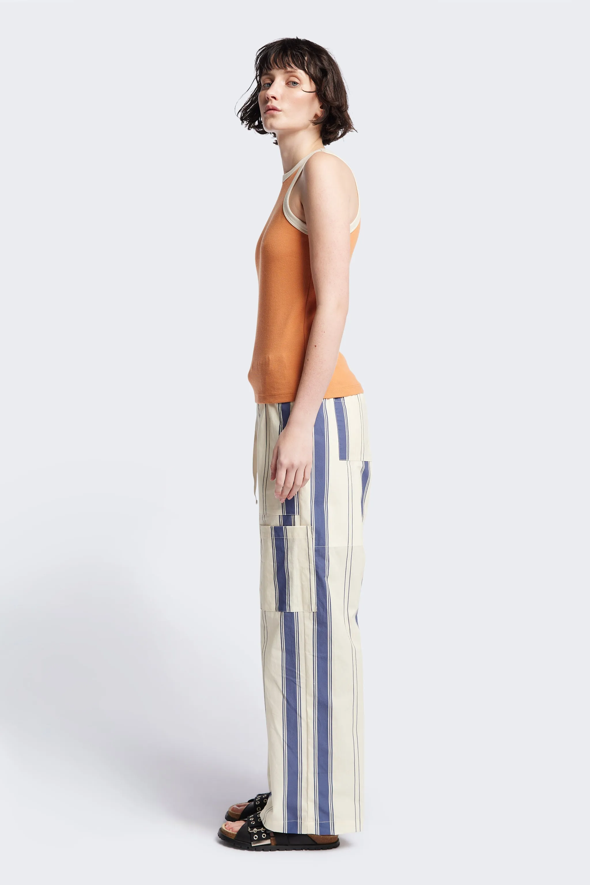 Flux Racer Back Tank Pastel Orange w Ecru Bind sold by Kloke product image thumbnail 4