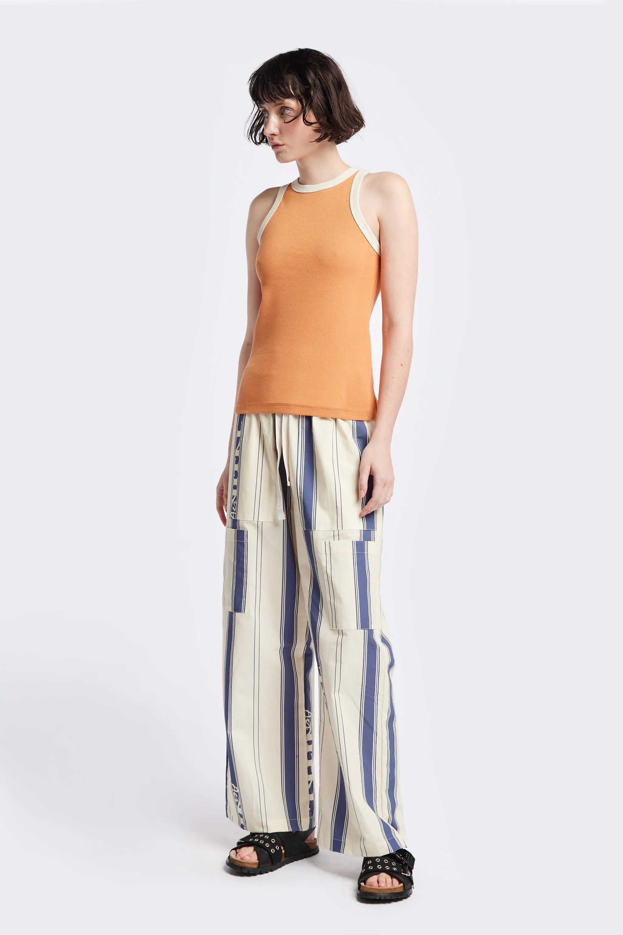 Flux Racer Back Tank Pastel Orange w Ecru Bind sold by Kloke product image thumbnail 3