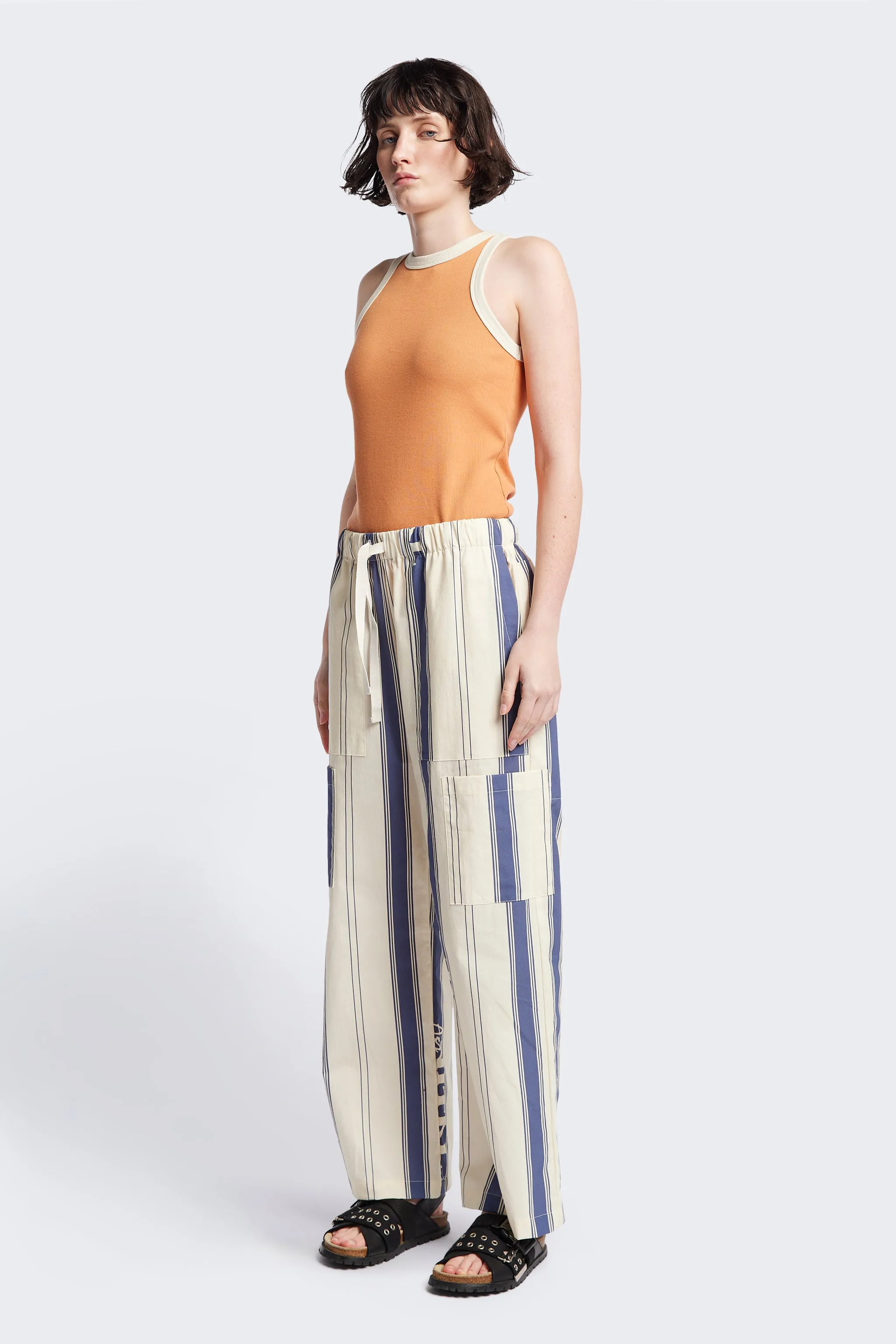 Flux Racer Back Tank Pastel Orange w Ecru Bind sold by Kloke product image thumbnail 2