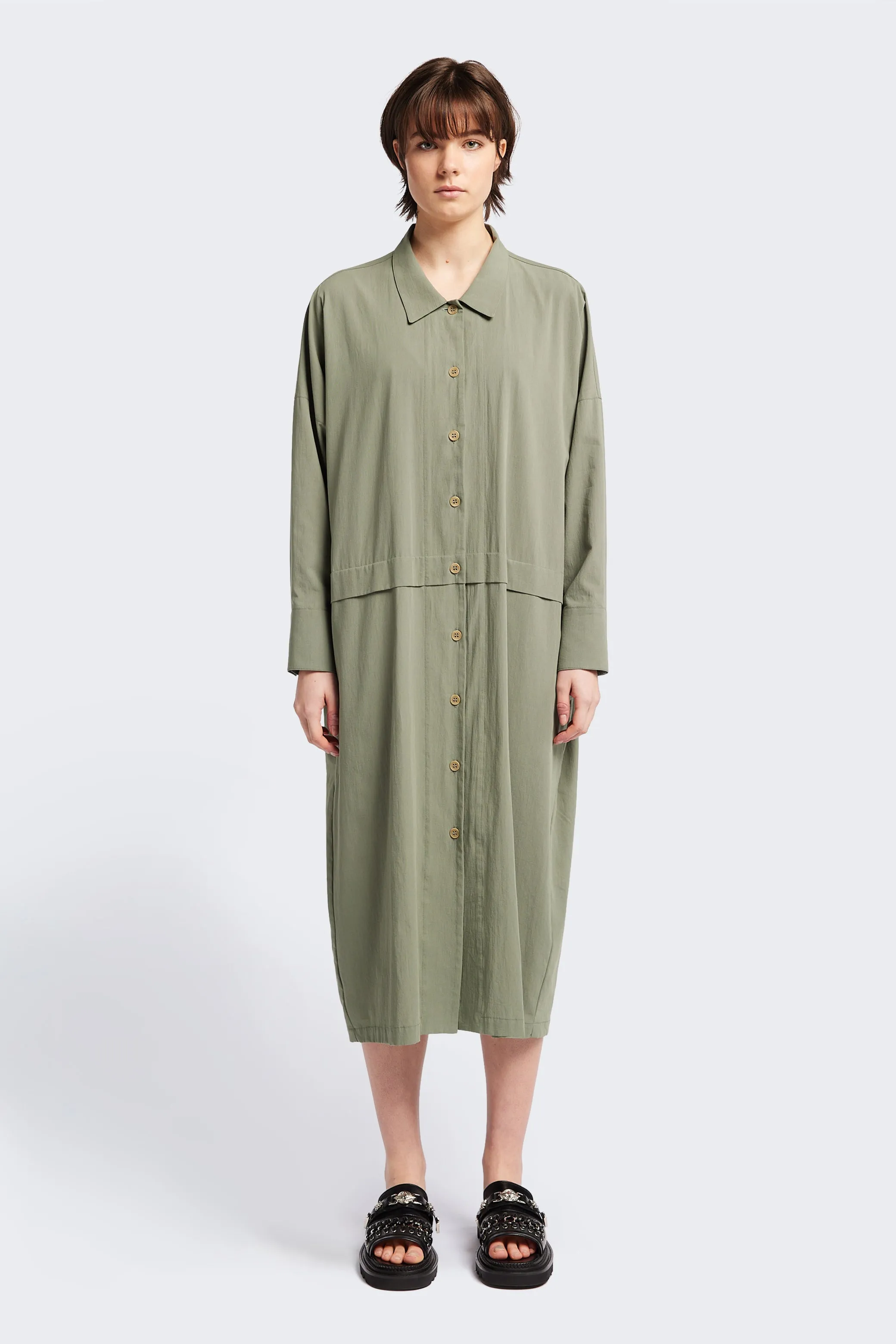 Sundown Shirt Dress Olive sold by Kloke product image thumbnail 2
