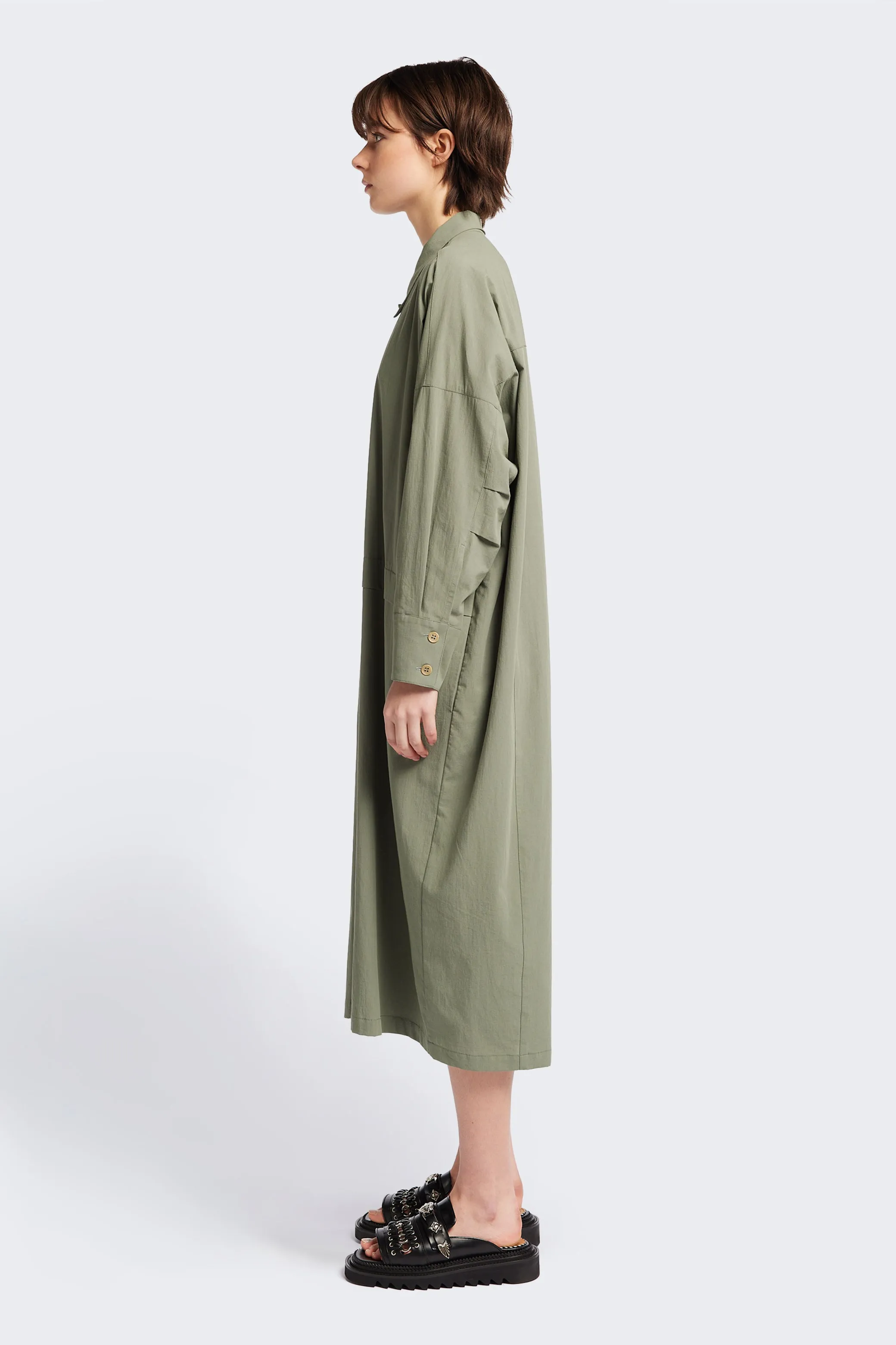 Sundown Shirt Dress Olive sold by Kloke product image thumbnail 3