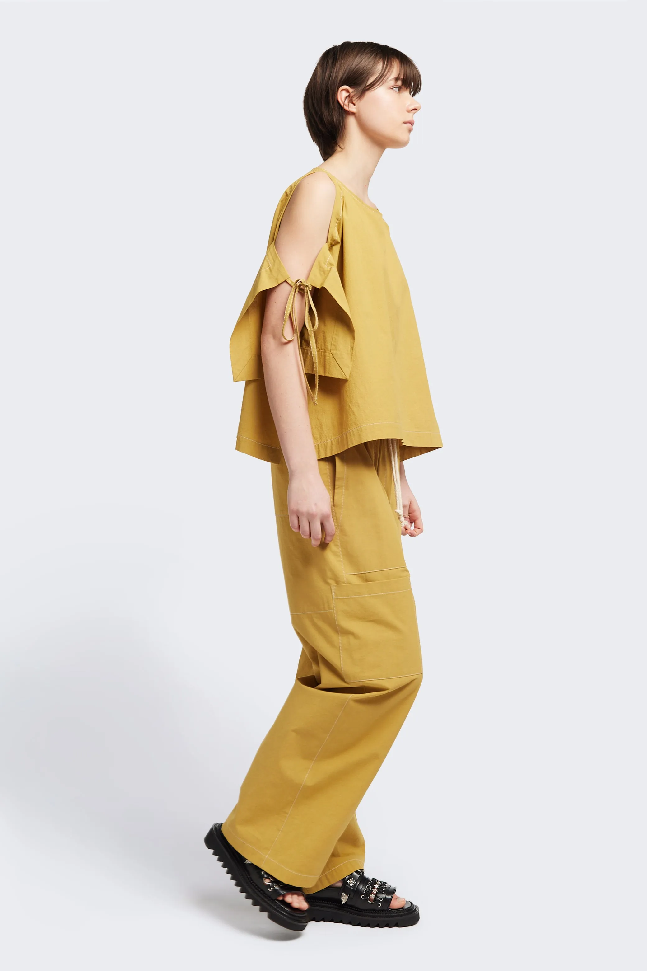 Open Shoulder Top Mustard sold by Kloke product image thumbnail 2