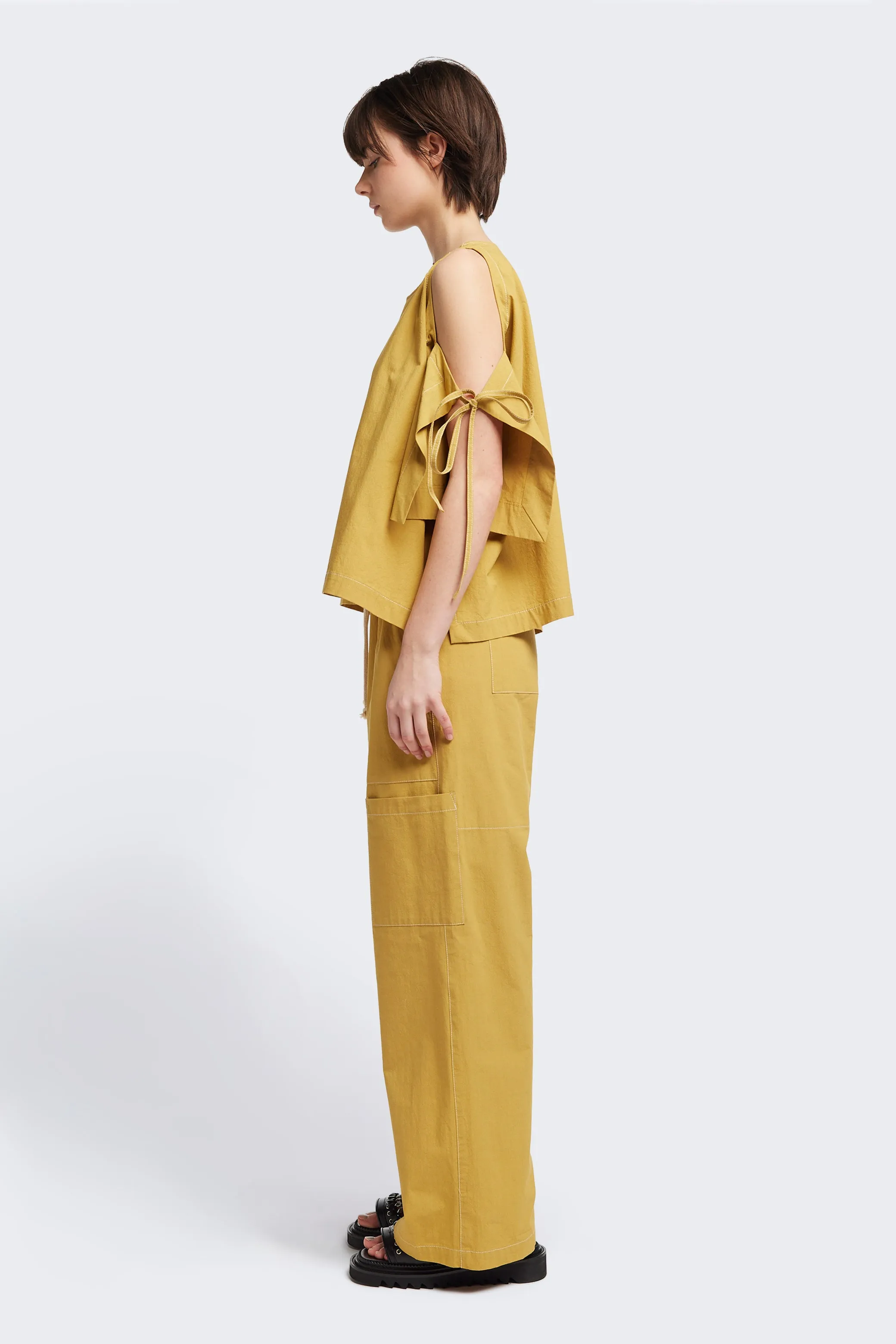 Open Shoulder Top Mustard sold by Kloke product image thumbnail 4