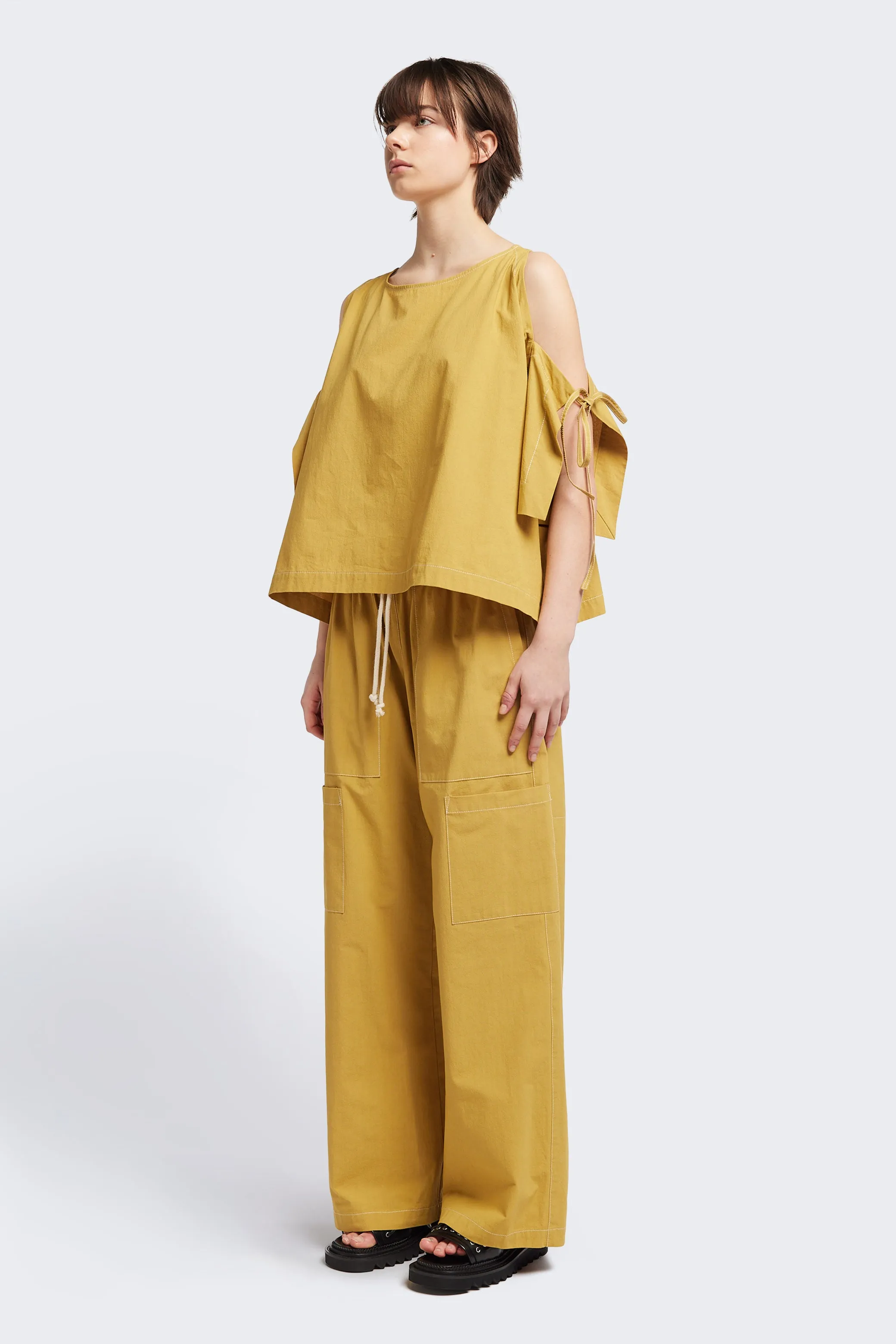 Open Shoulder Top Mustard sold by Kloke product image thumbnail 3