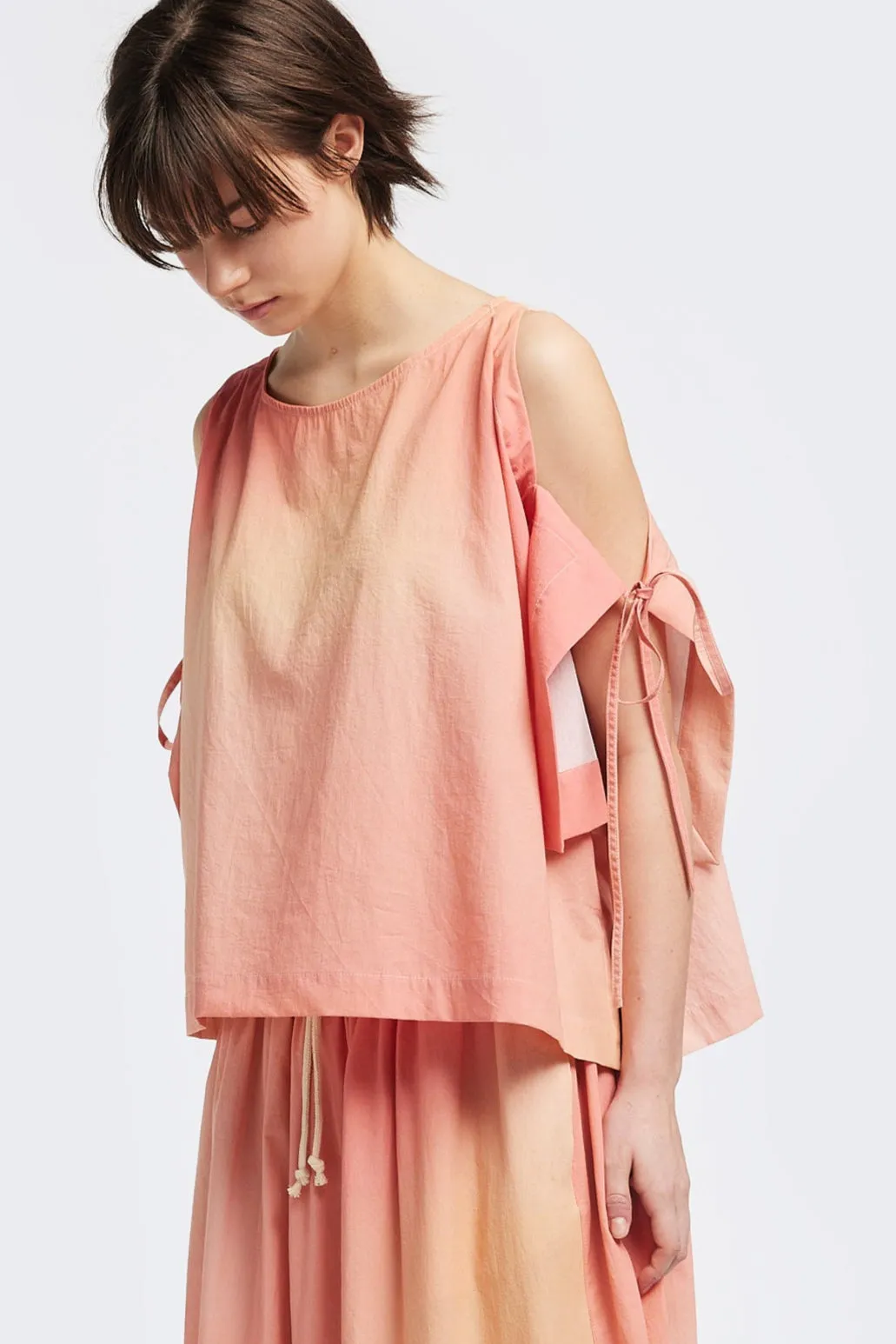 Open Shoulder Top Cloud Print sold by Kloke