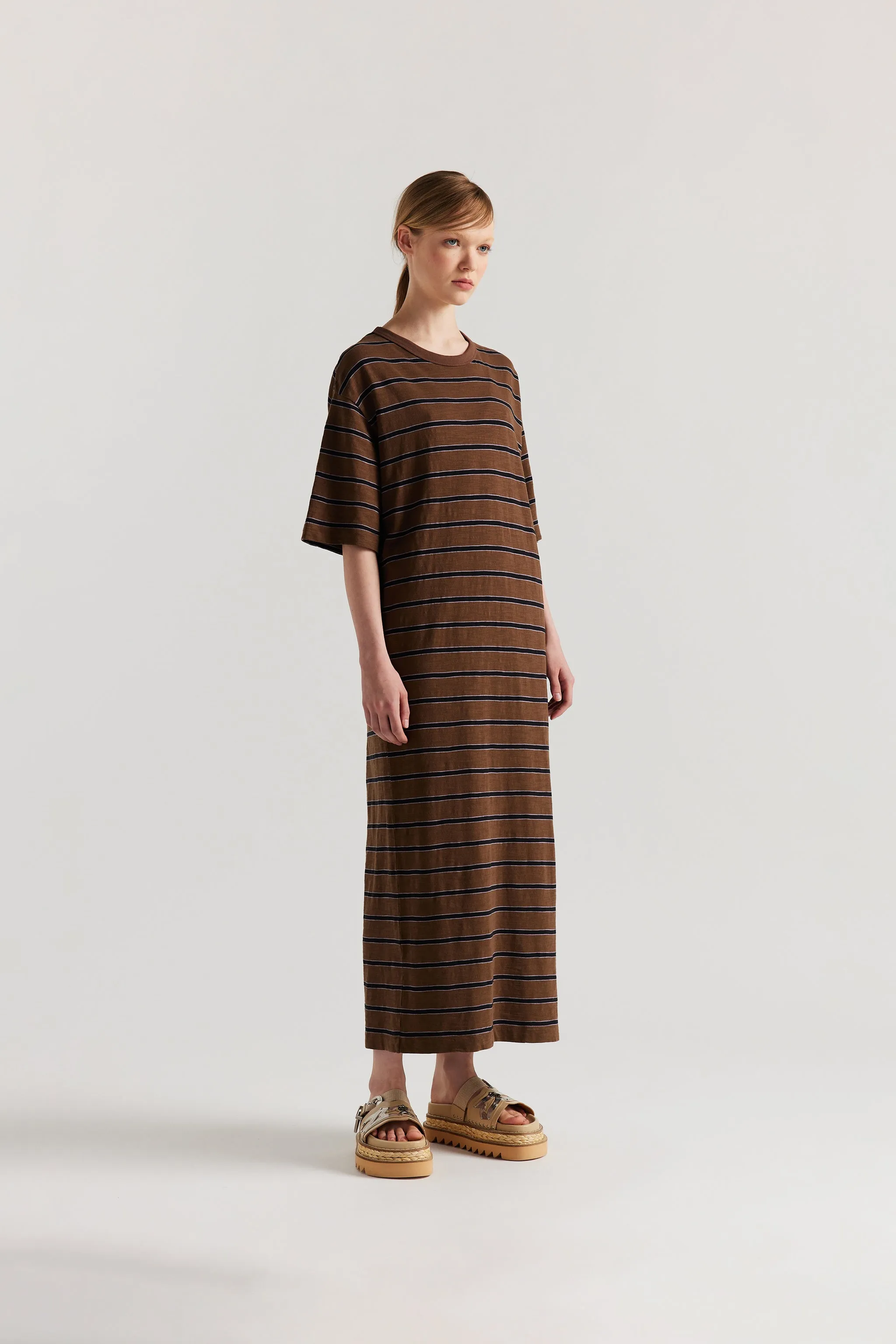 Fidelity Dress Brown/Black/Lilac Stripe sold by Kloke product image thumbnail 2