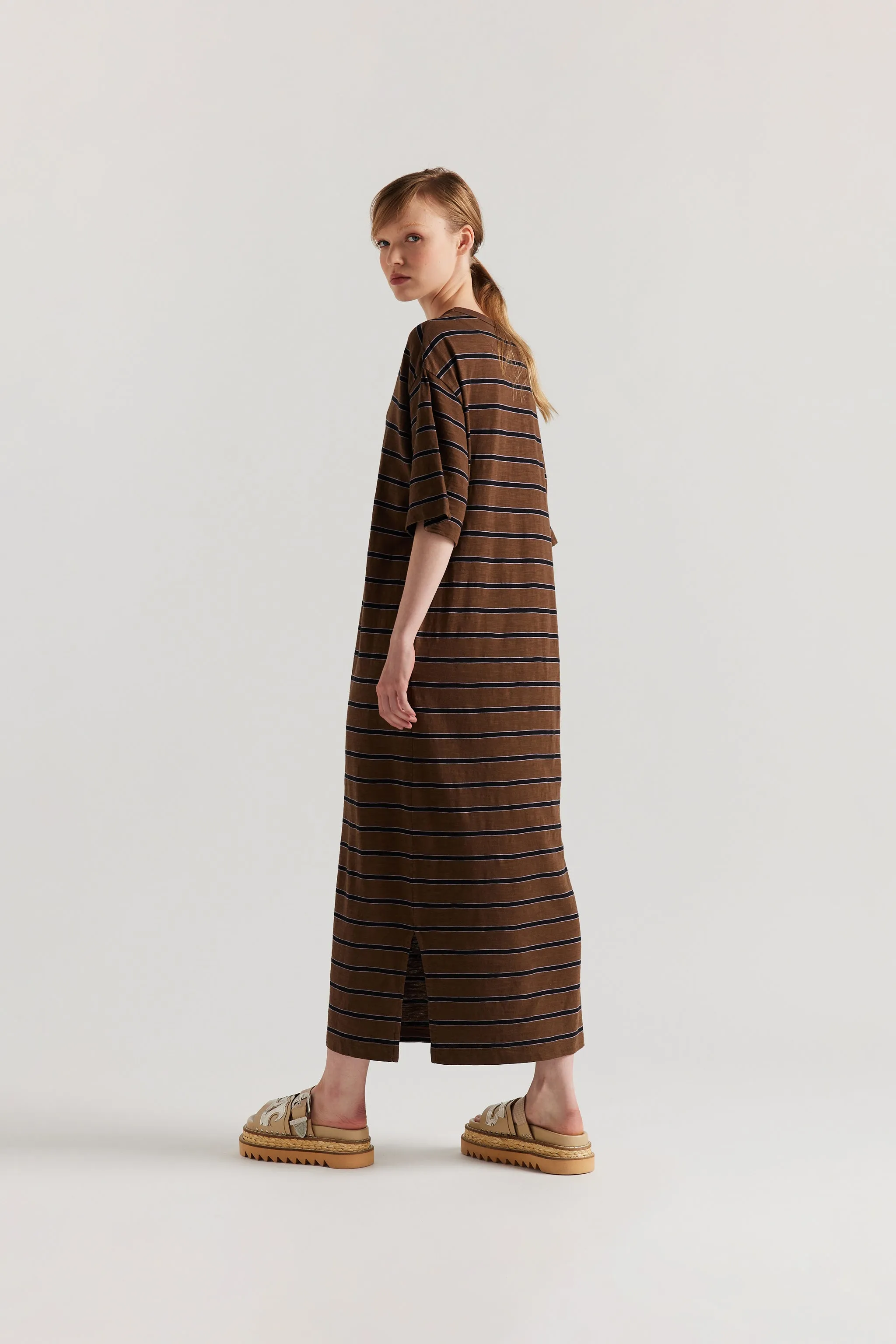 Fidelity Dress Brown/Black/Lilac Stripe sold by Kloke product image thumbnail 3