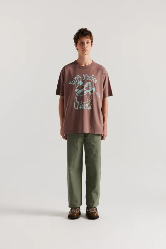 Men's Tutti Felice Print Tee Cocoa made by Kloke