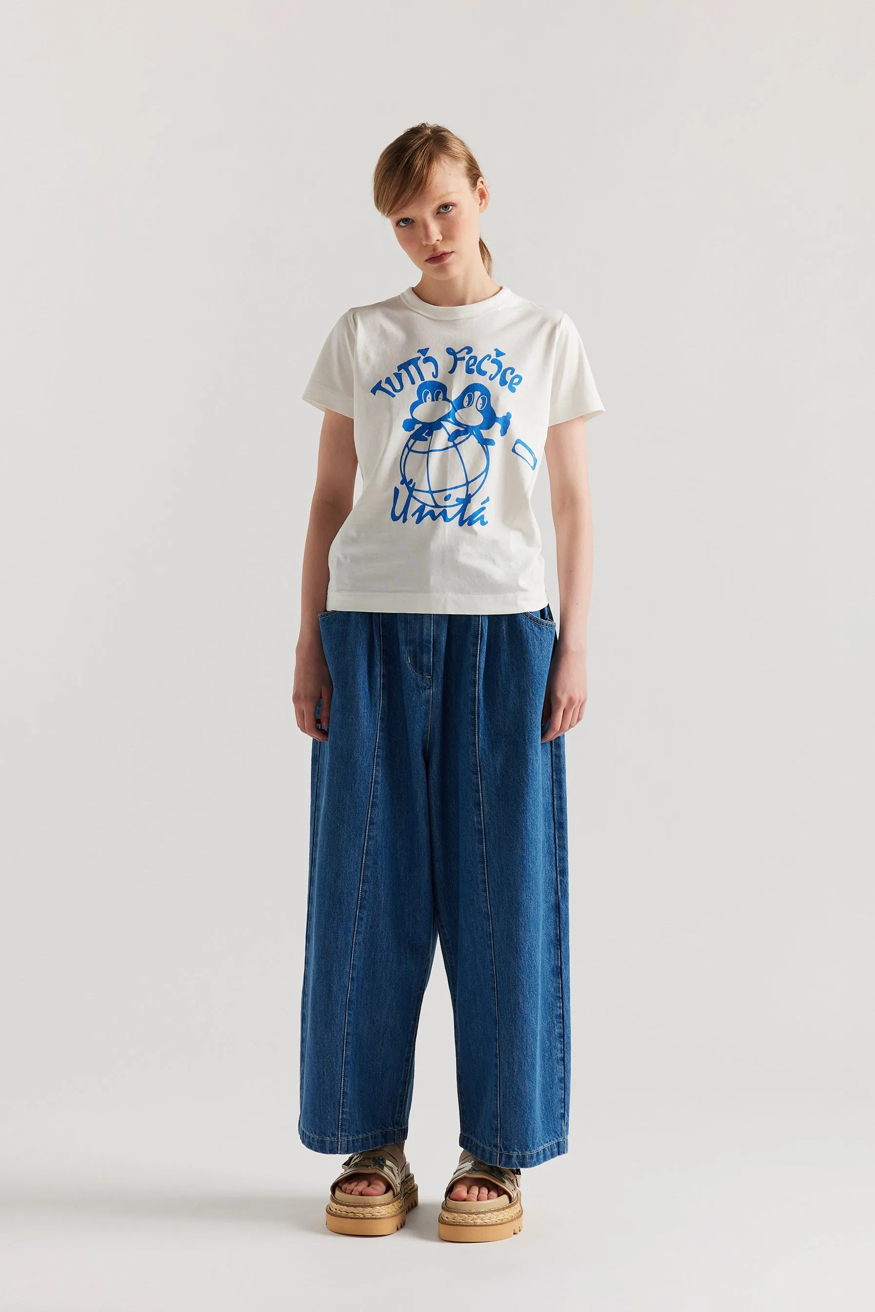 Tutti Felice Print Tee Off White sold by Kloke