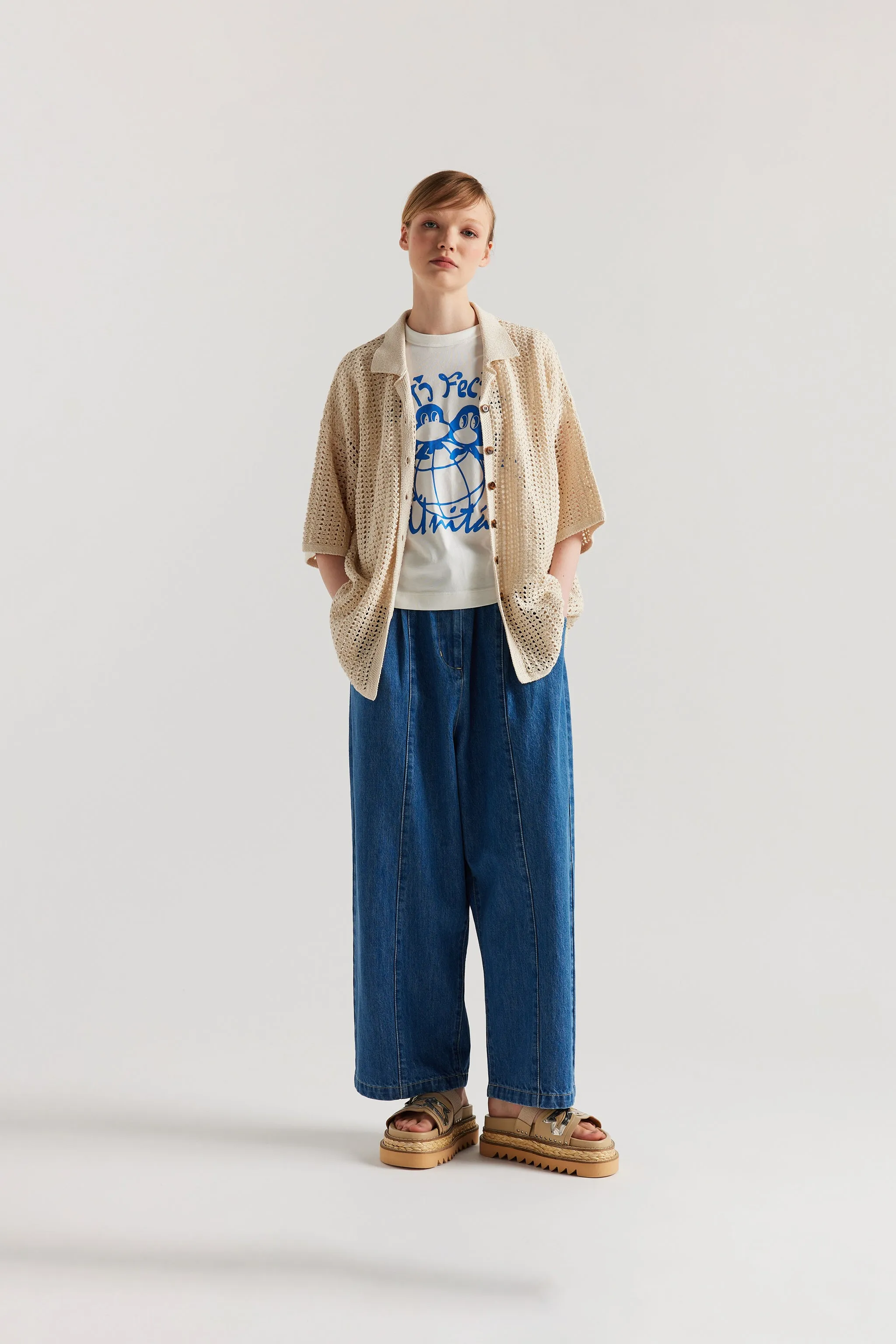 Inflect Crochet Shirt Ecru sold by Kloke product image thumbnail 5