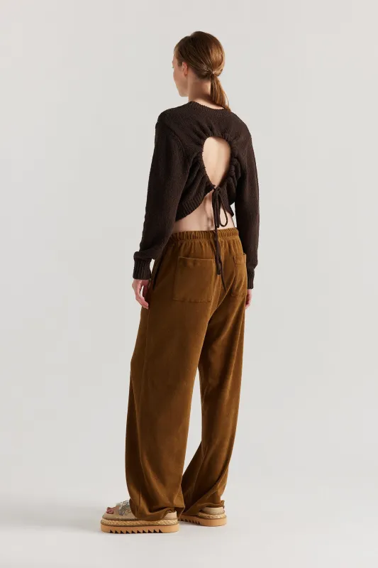 Levity Tie Top Brown sold by Kloke