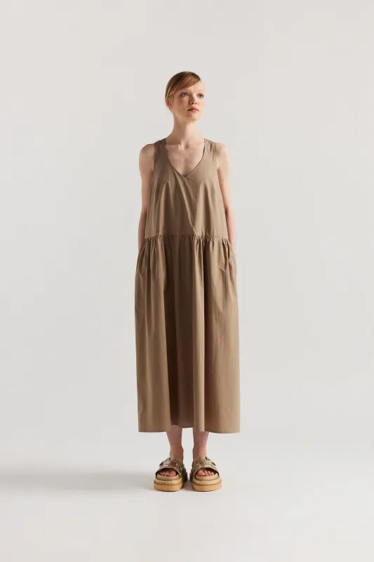 Nilas Dress Taupe sold by Kloke