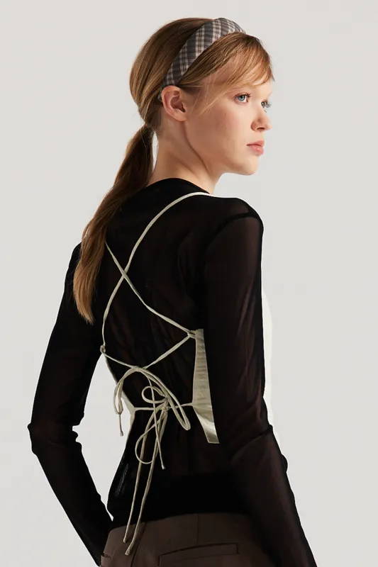 Check Headband Brown Check made by Kloke