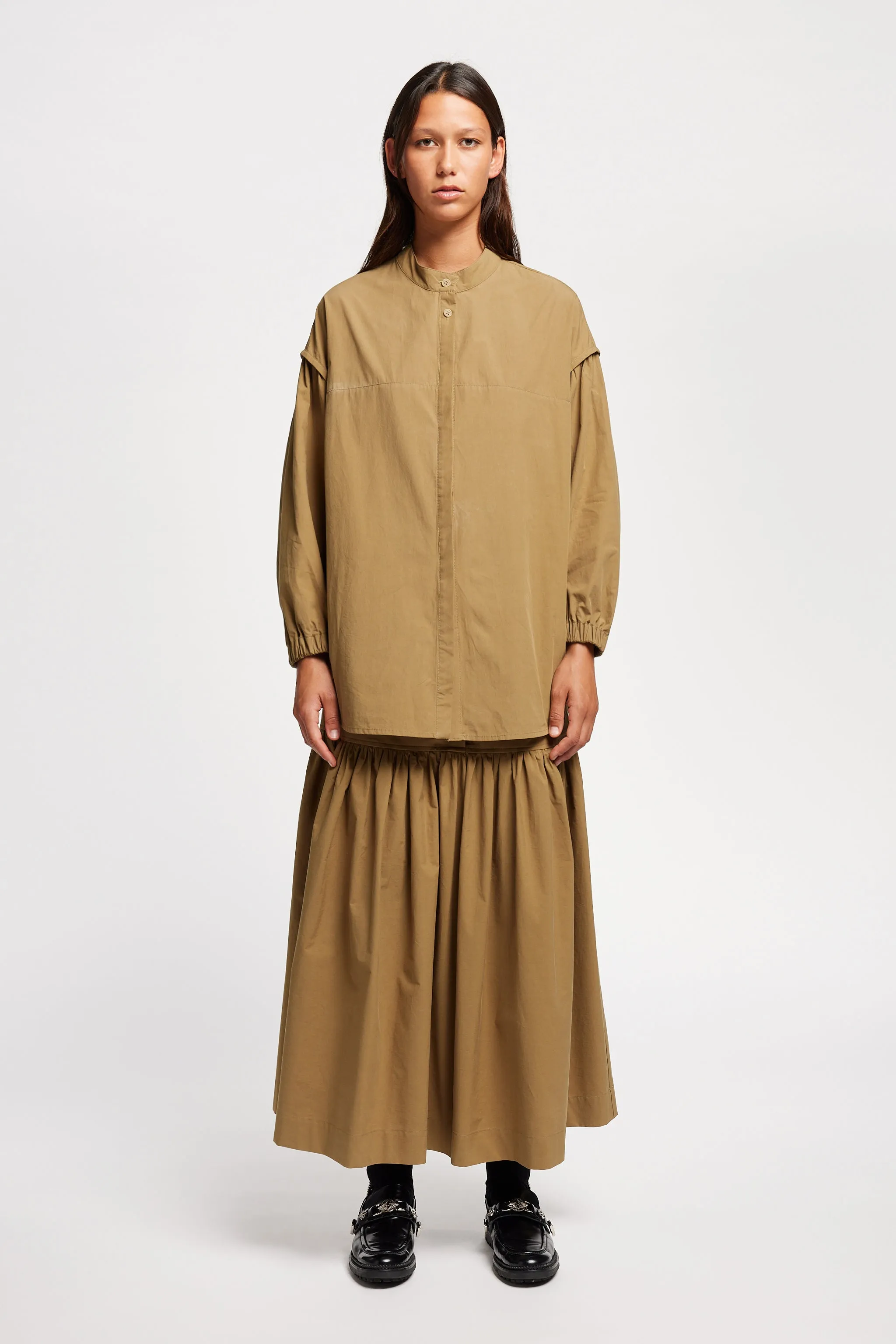 Transit Gathered Blouse Dusty Olive sold by Kloke product image thumbnail 2