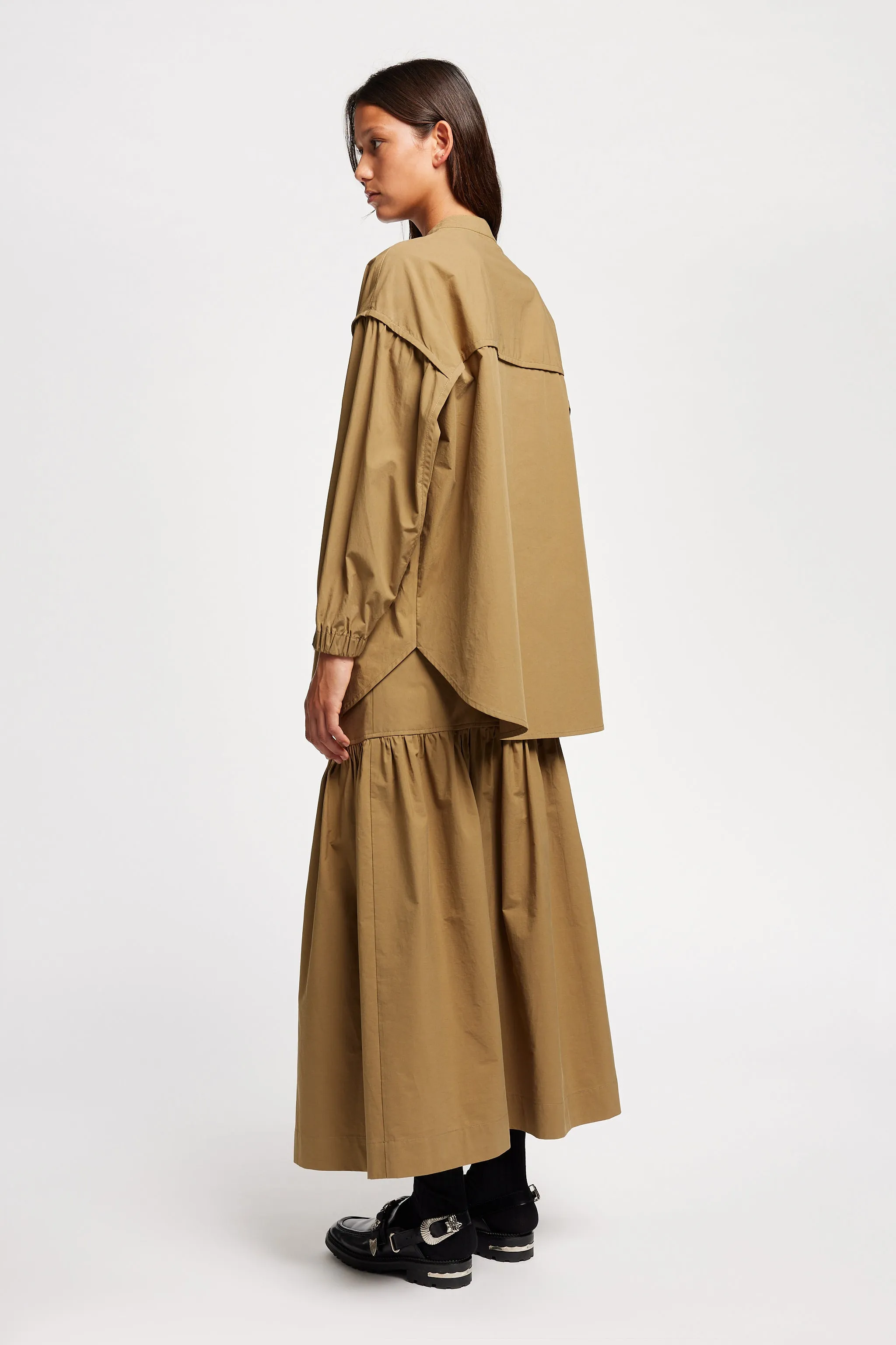 Transit Gathered Blouse Dusty Olive sold by Kloke product image thumbnail 3