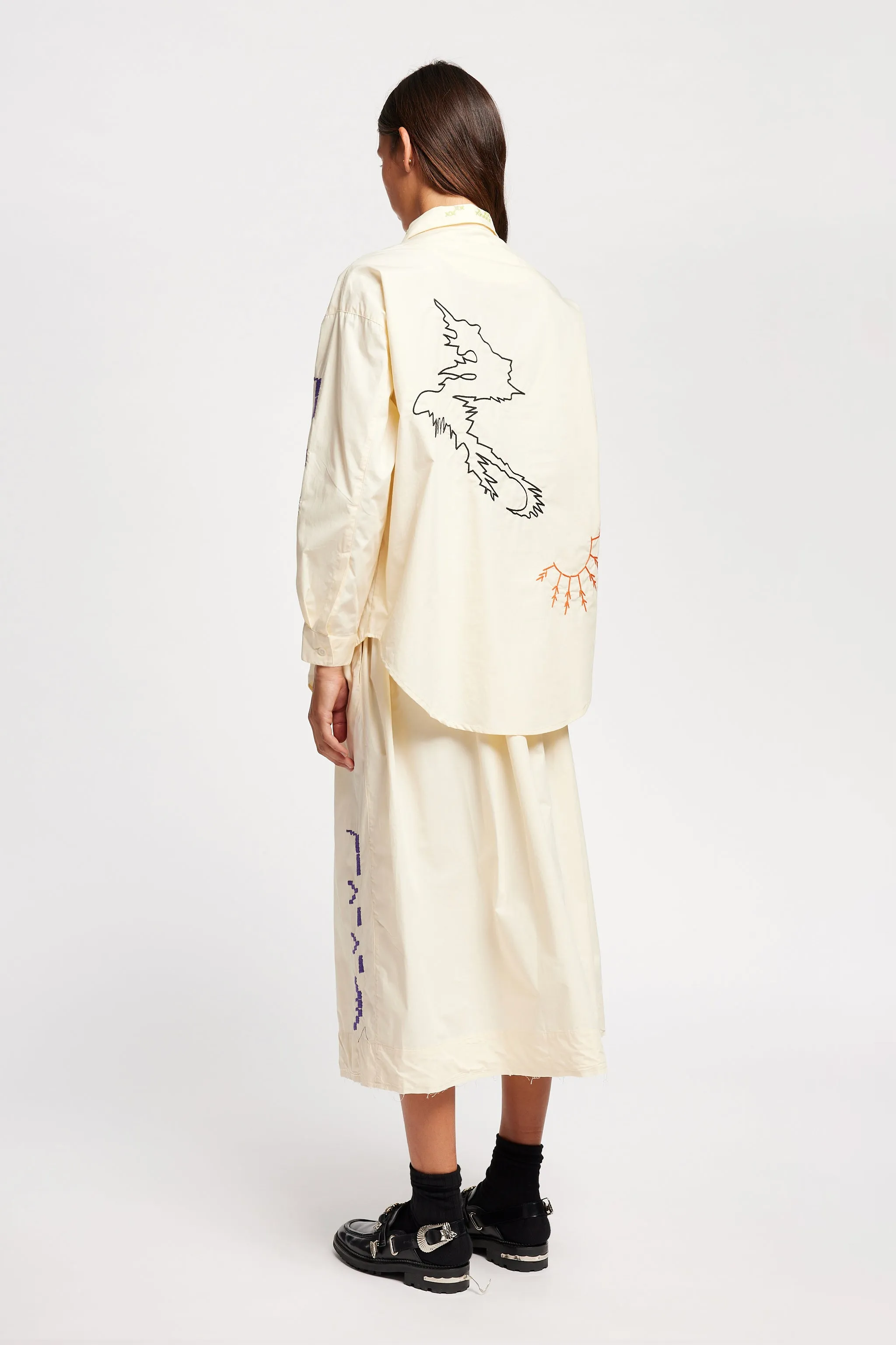 Universe Embroidered Skirt Ecru sold by Kloke product image thumbnail 2