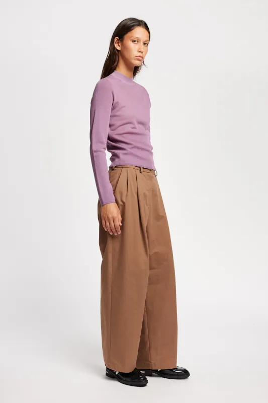 Seleno Pleat Pant Clay made by Kloke