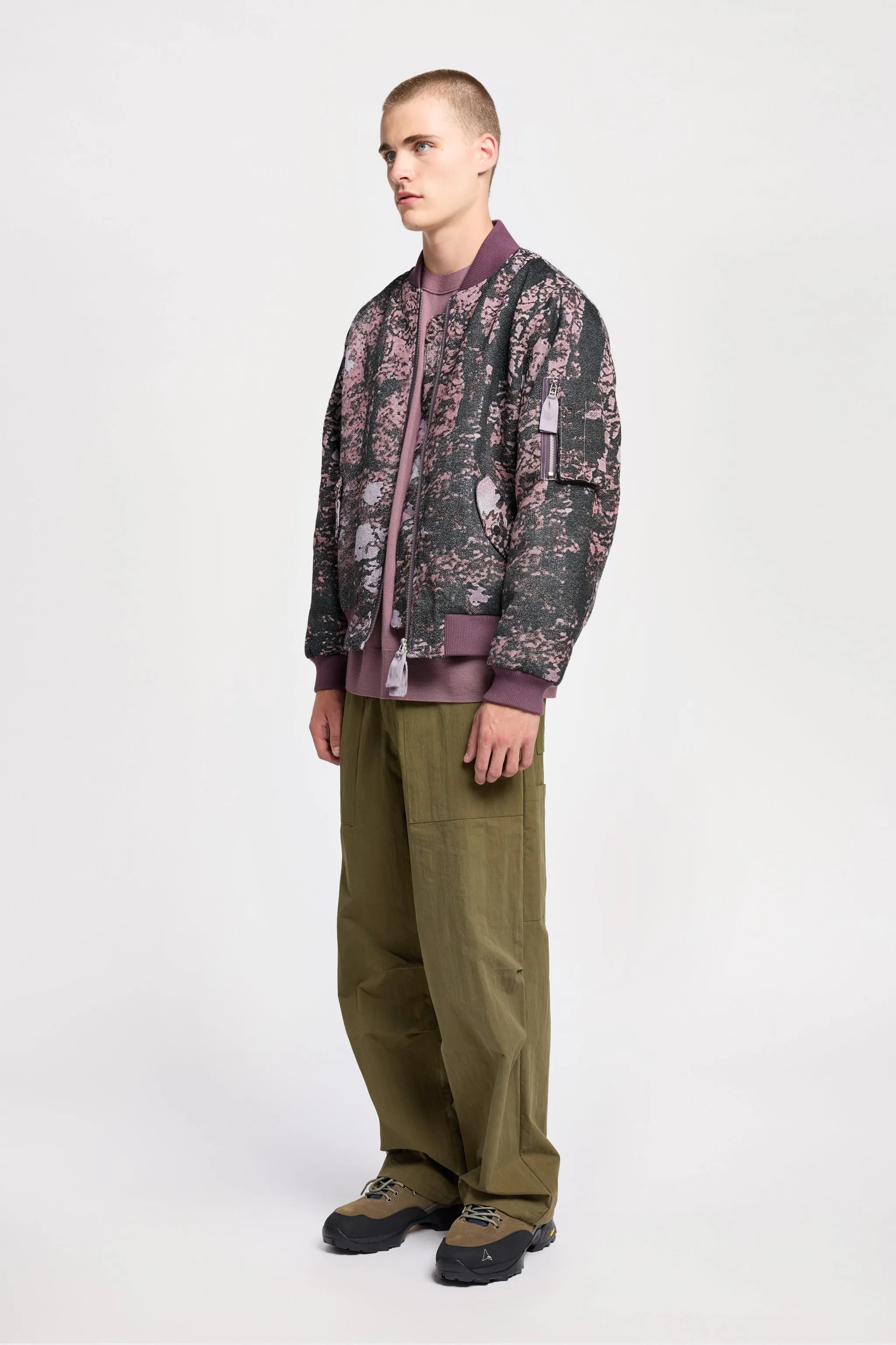 Sustain Unisex Bomber Purple Print sold by Kloke product image thumbnail 2