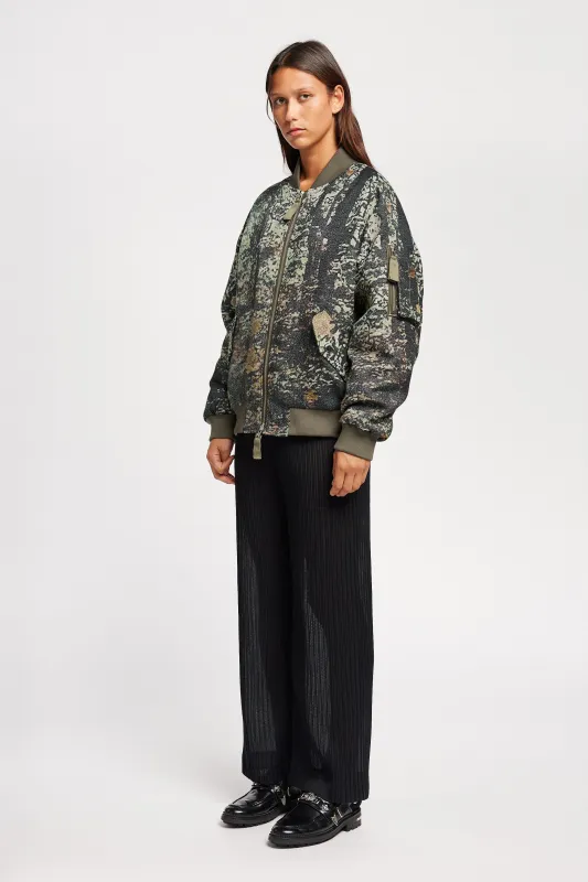 Sustain Unisex Bomber Green Print made by Kloke