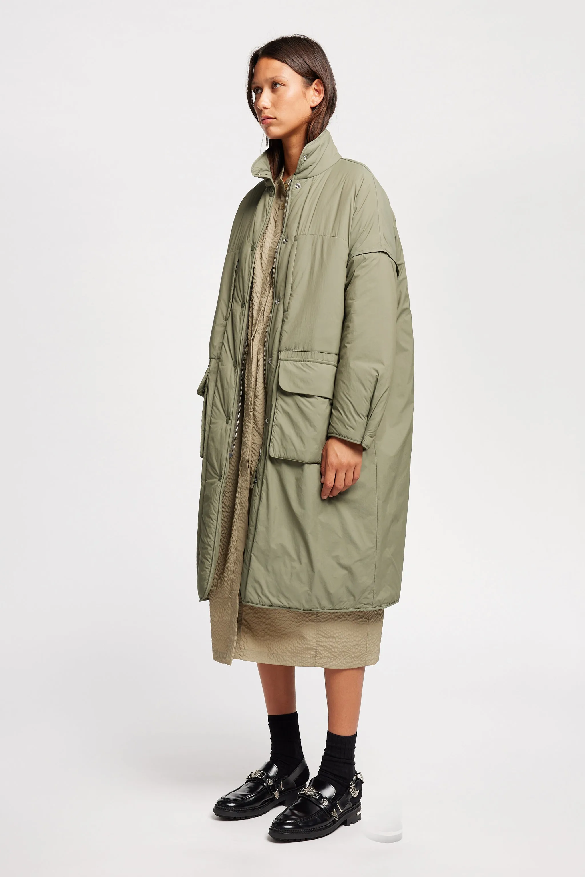 Restore Coat Dusty Olive sold by Kloke