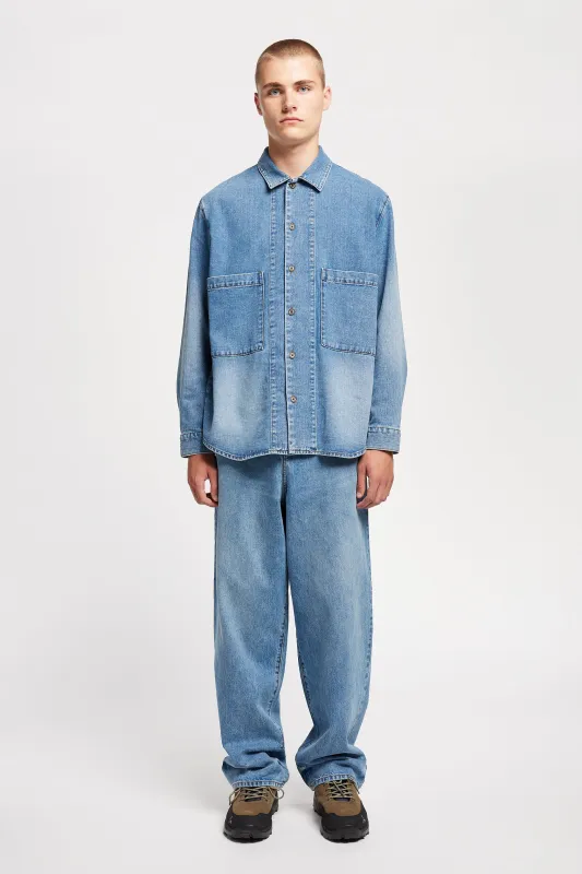 Mascot Denim Shirt Mid Blue Fade made by Kloke