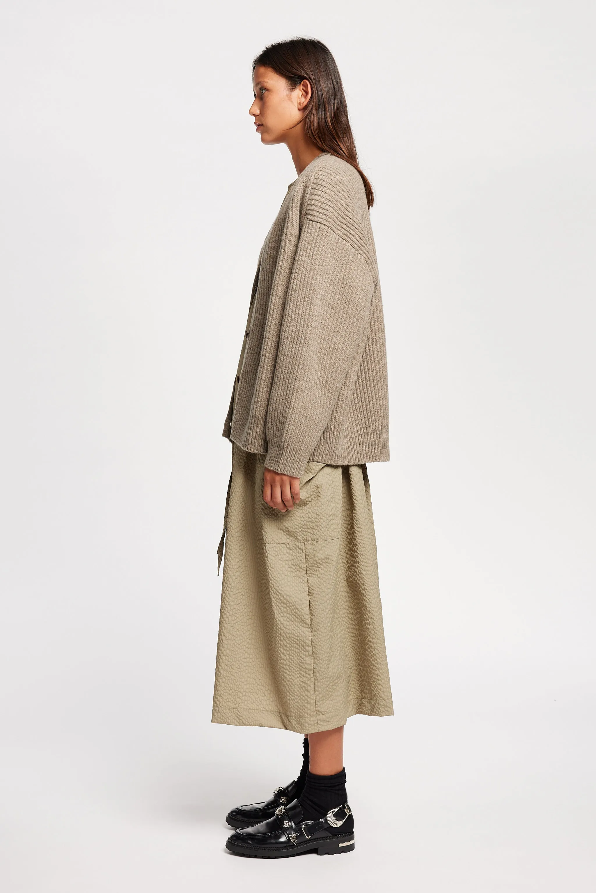 Pause Ribbed Cardigan Taupe sold by Kloke product image thumbnail 4