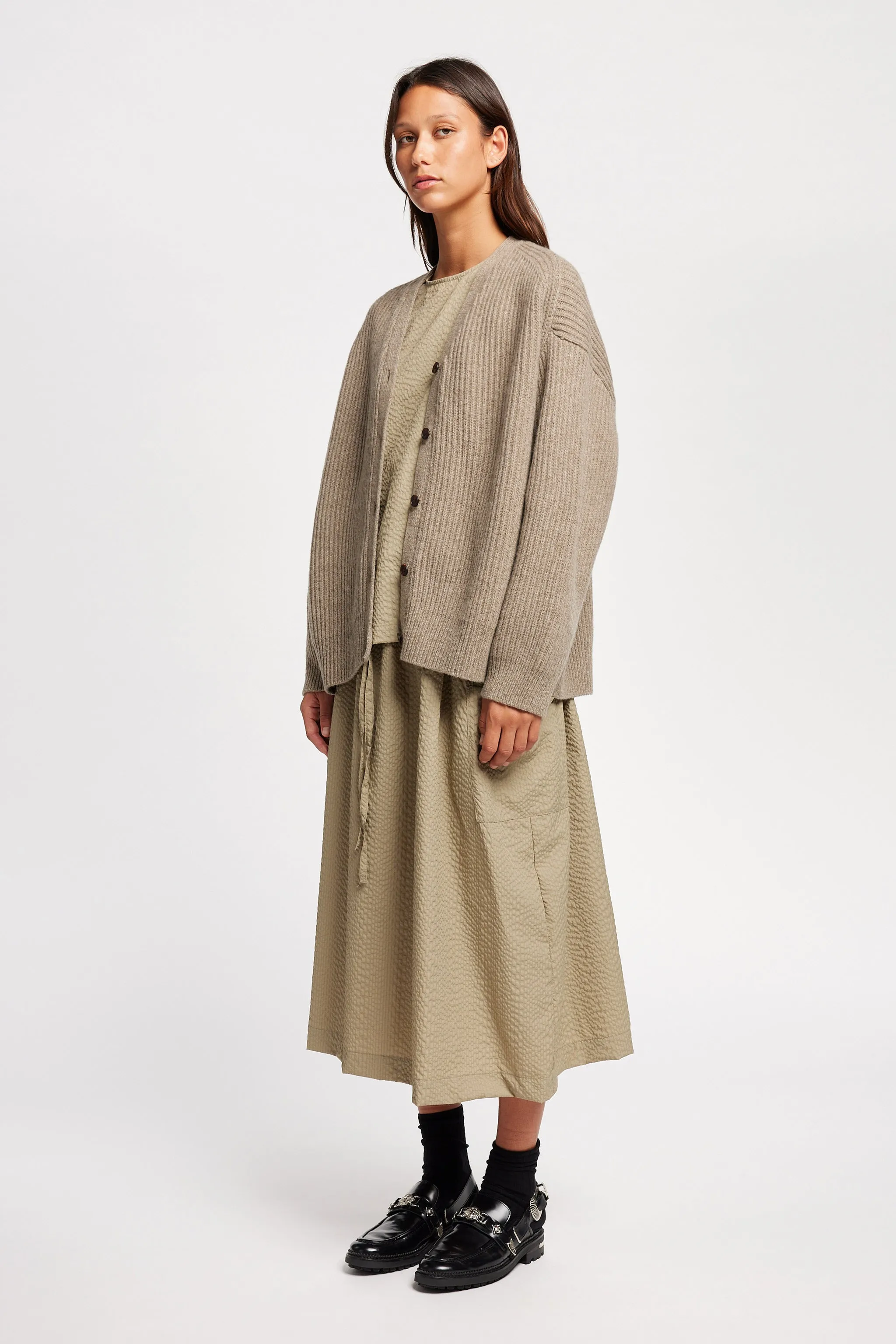 Pause Ribbed Cardigan Taupe sold by Kloke product image thumbnail 2