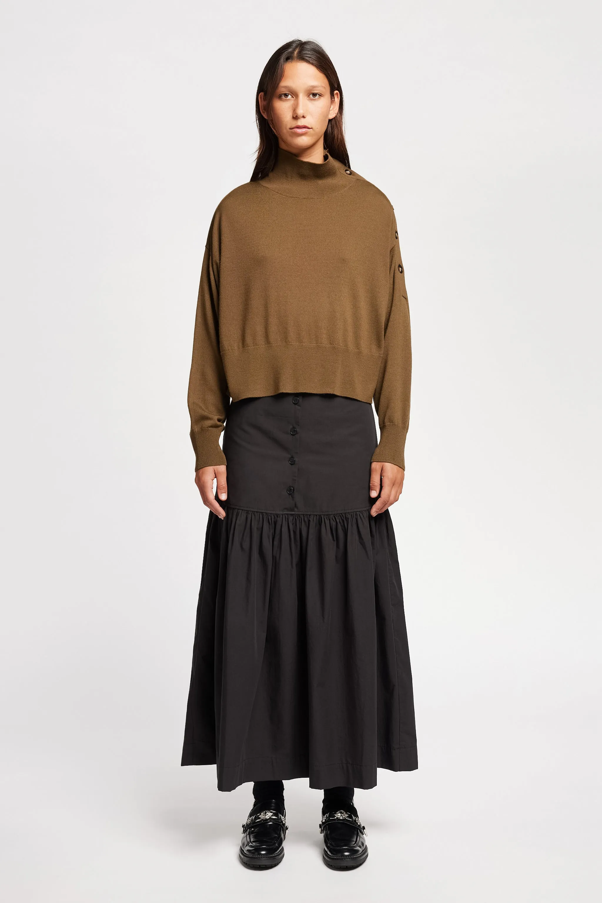 Impart Mock Neck Knit Brown sold by Kloke product image thumbnail 2