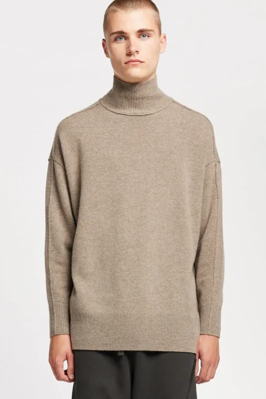 Prism Mock Neck Sweater Taupe sold by Kloke