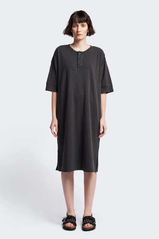 Treatise Henley Dress Vintage Black sold by Kloke