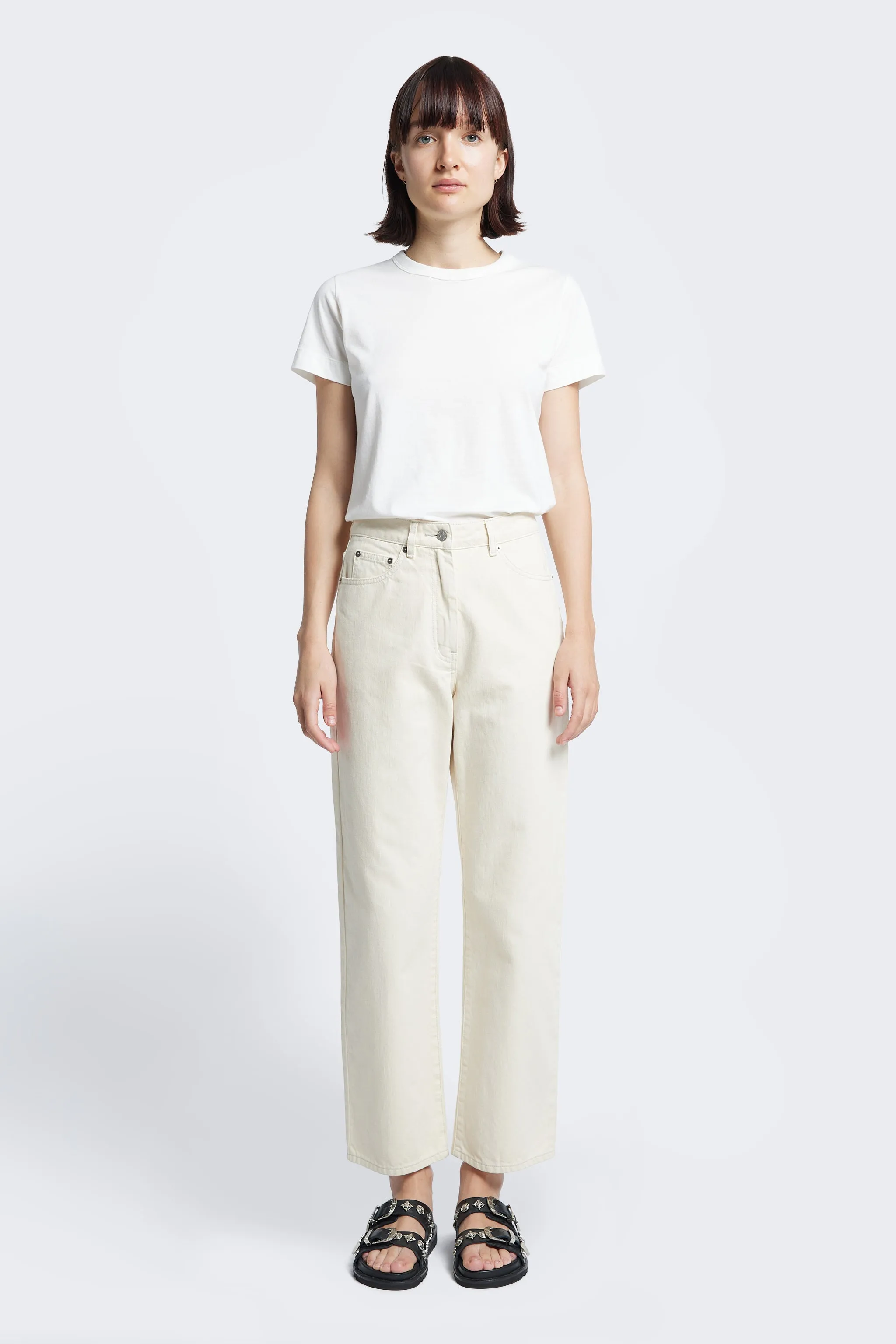 Evade Straight Leg Jean Ecru sold by Kloke