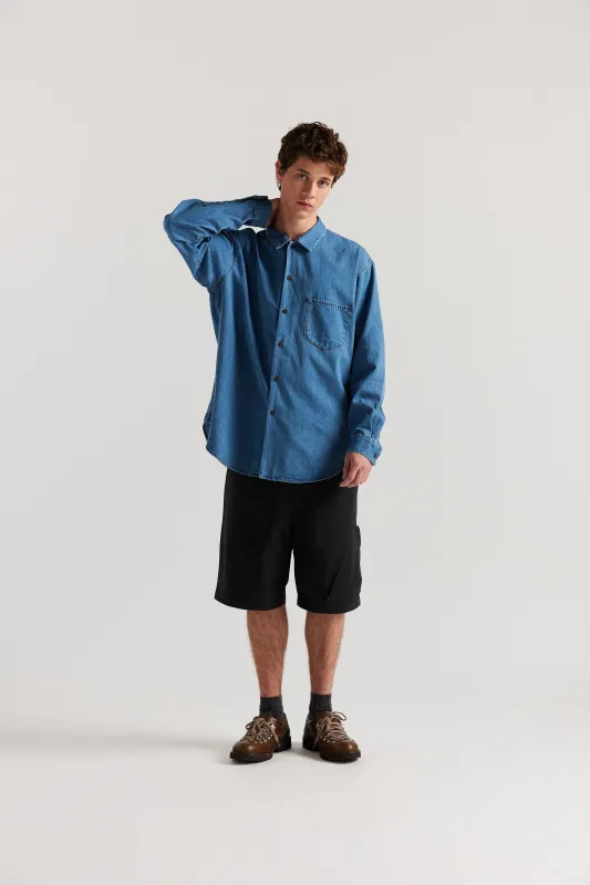 Finite Denim Shirt Mid Wash made by Kloke