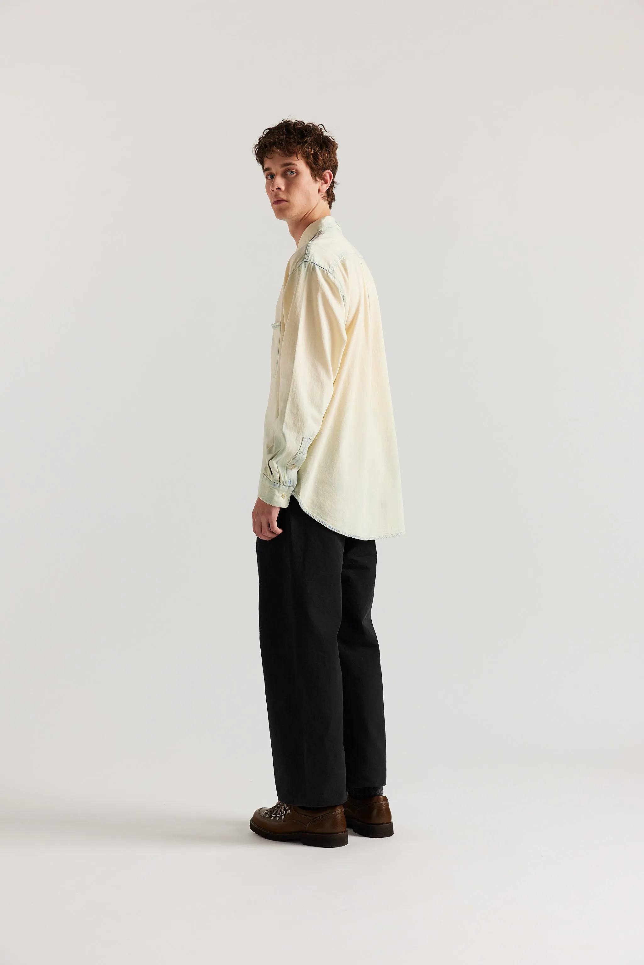 Finite Denim Shirt Mid Blue Fade w/ Ecru Tint sold by Kloke product image thumbnail 2