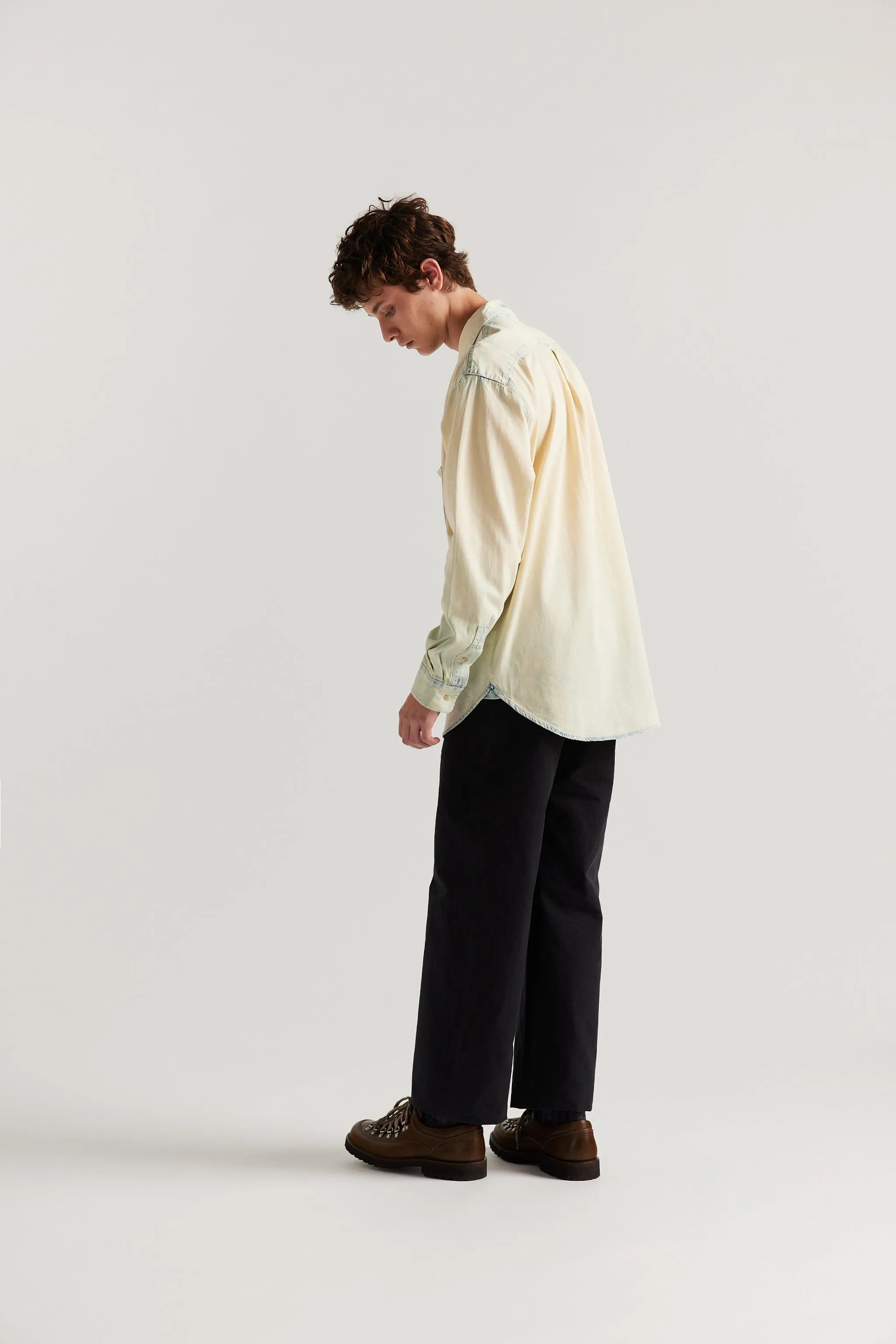 Finite Denim Shirt Mid Blue Fade w/ Ecru Tint sold by Kloke product image thumbnail 4