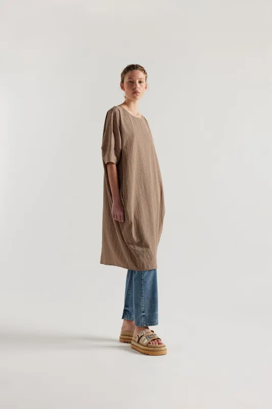 Yielding Dress Clay Stripe made by Kloke