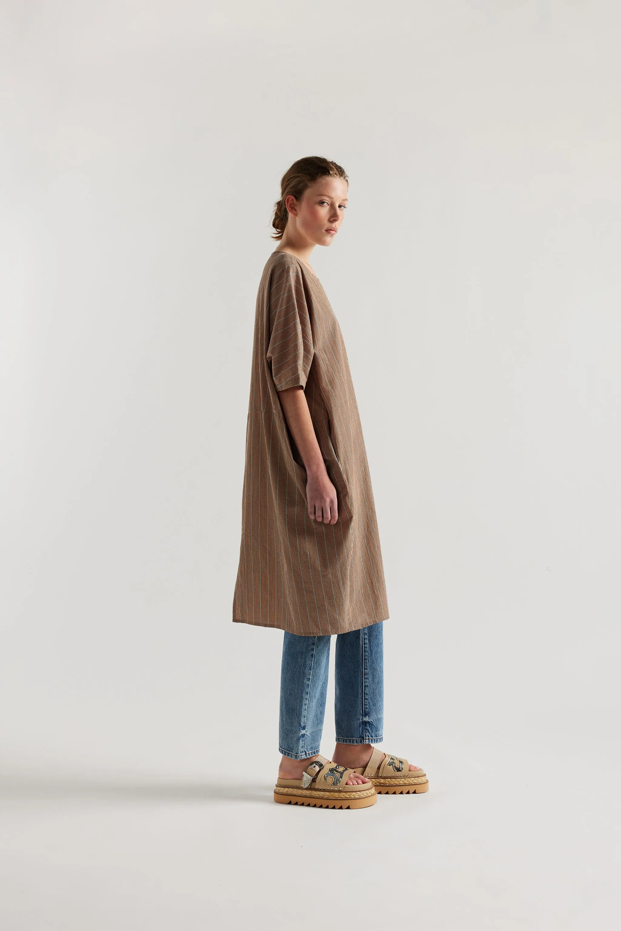 Yielding Dress Clay Stripe sold by Kloke product image thumbnail 4