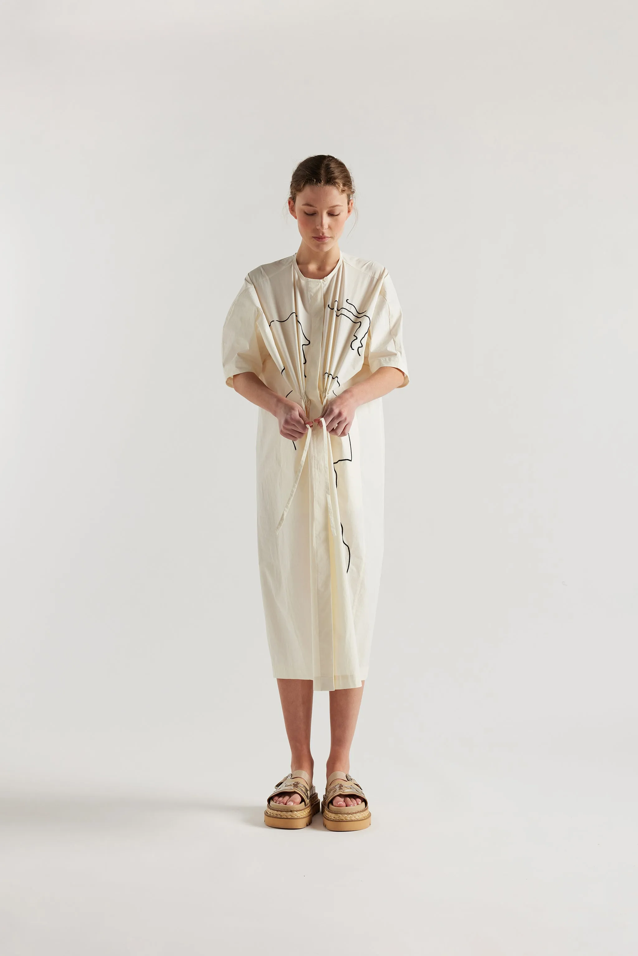 Pensive Embroidered Dress Ecru sold by Kloke product image thumbnail 3