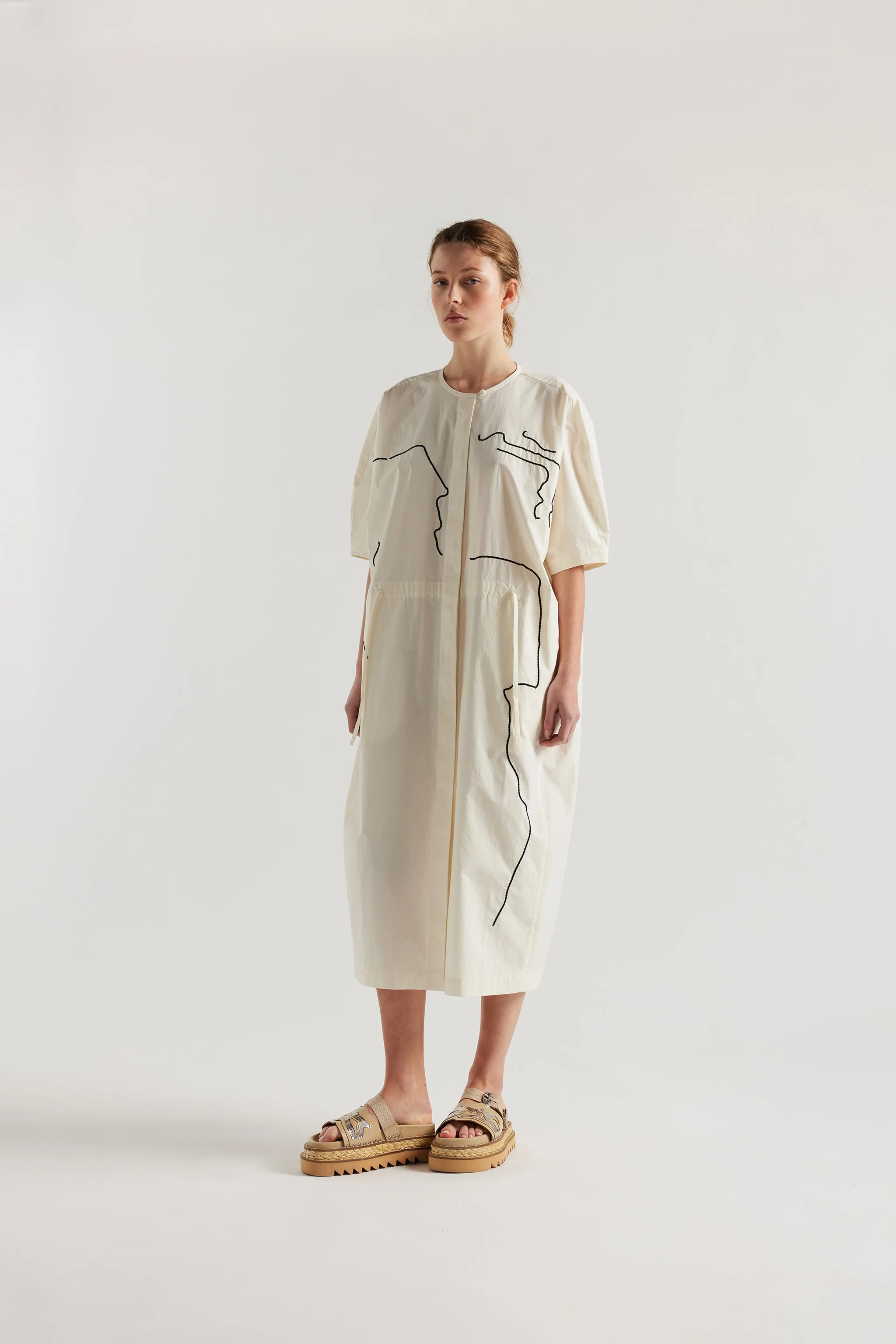 Pensive Embroidered Dress Ecru sold by Kloke product image thumbnail 5