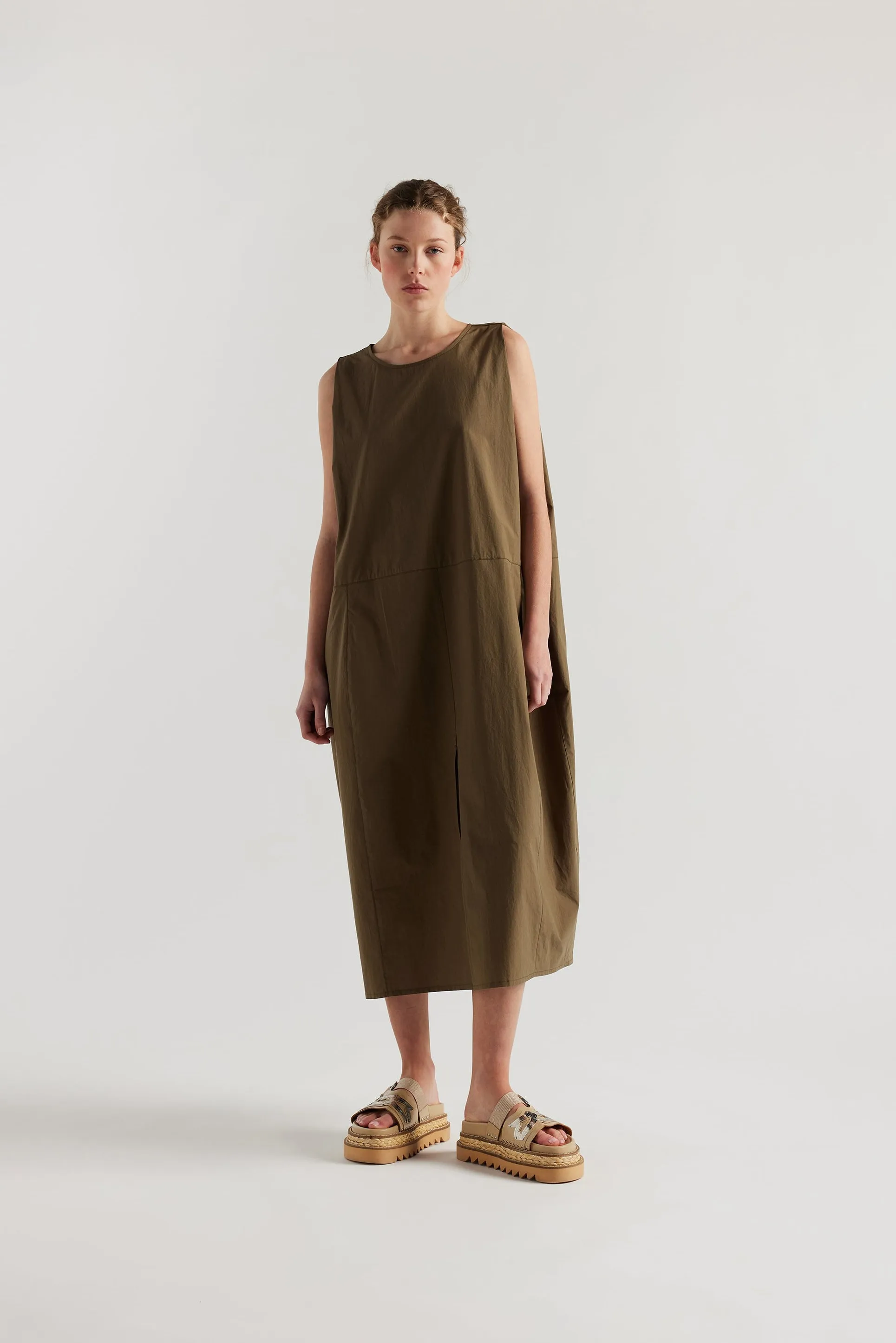 Aureole Dress Olive sold by Kloke