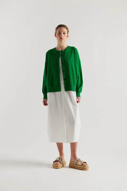 Gateway Cardigan Vivid Green made by Kloke
