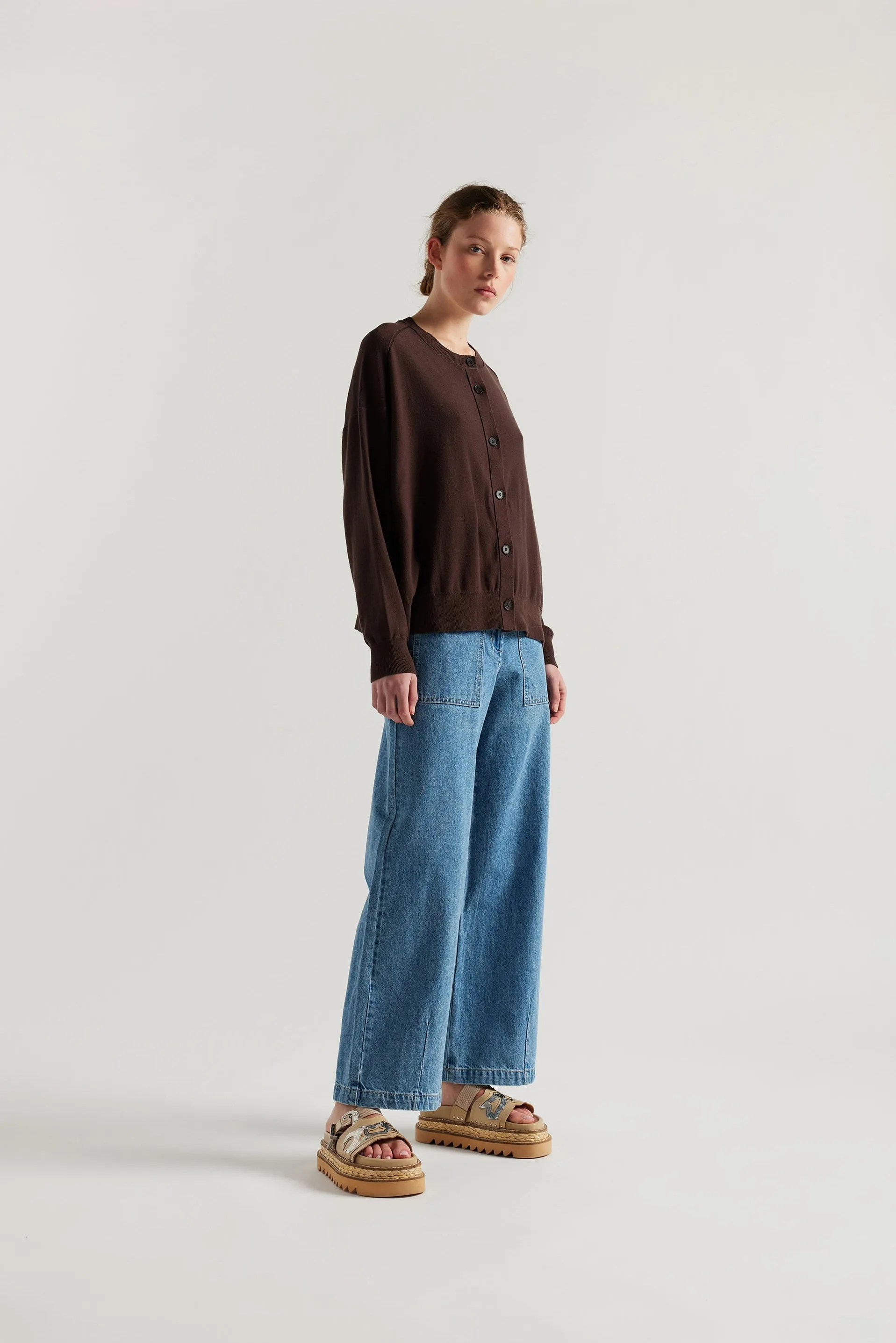 Gateway Cardigan Brown sold by Kloke