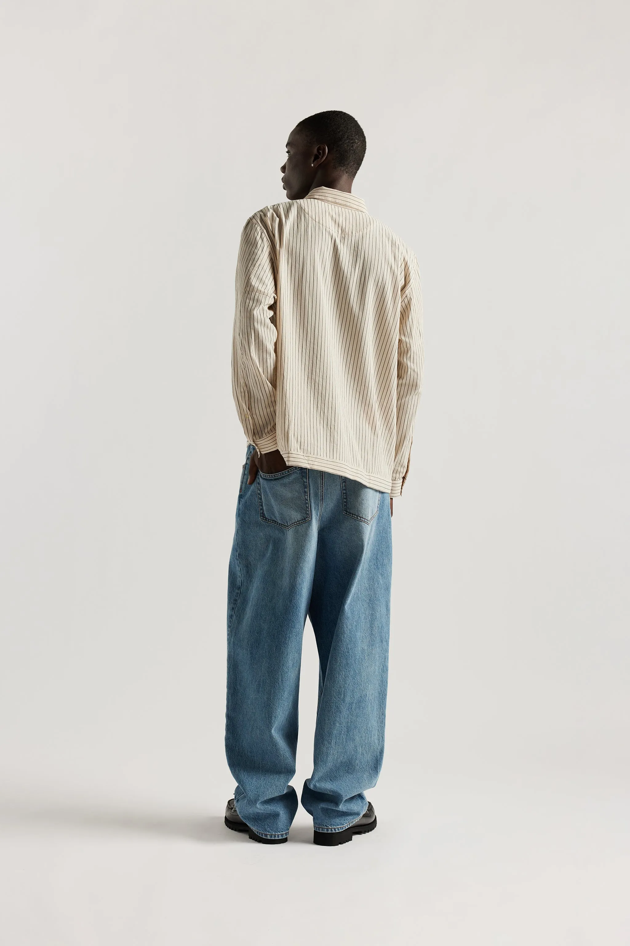 Negate Shirt Ecru Pin Stripe sold by Kloke product image thumbnail 2