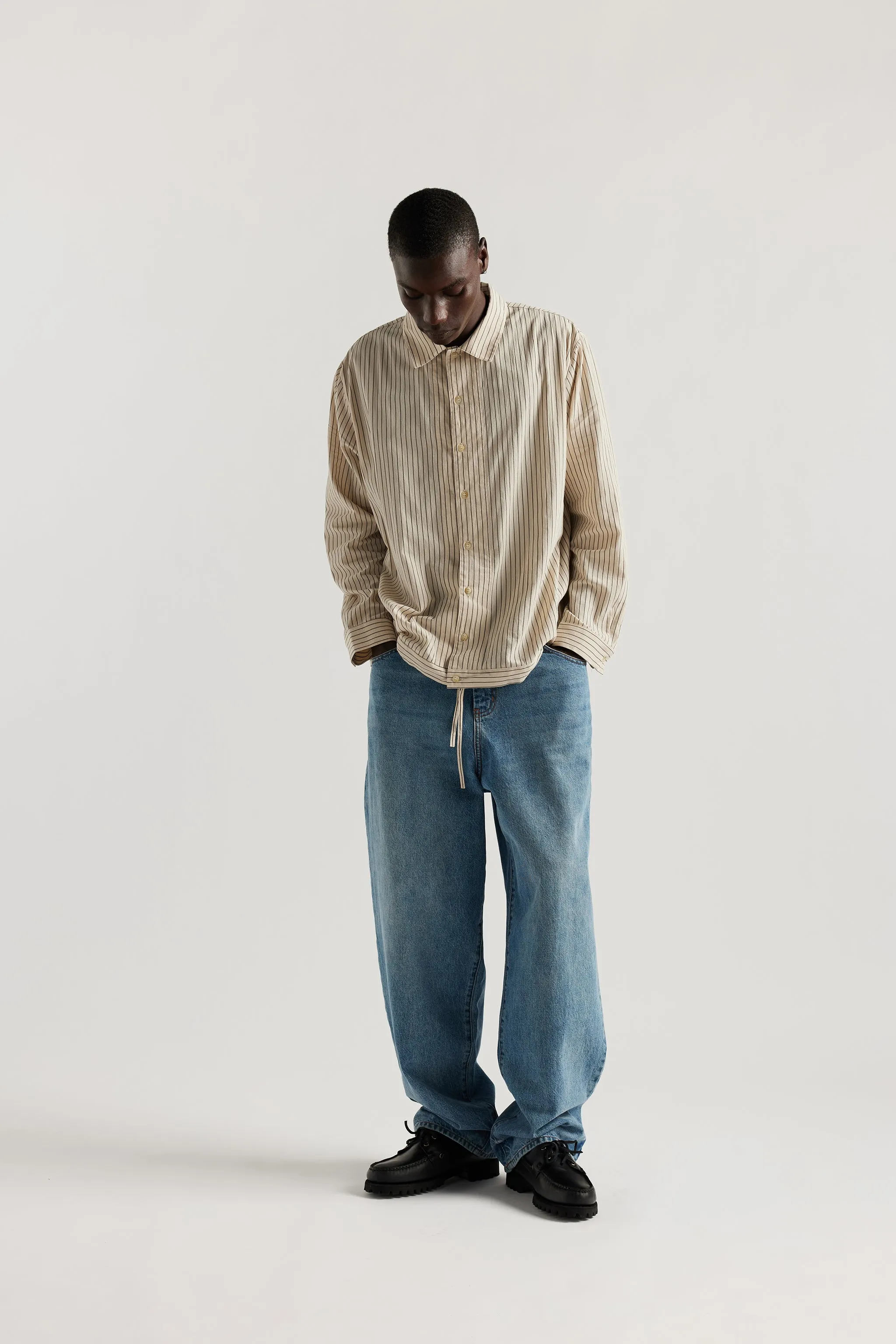 Negate Shirt Ecru Pin Stripe sold by Kloke product image thumbnail 3