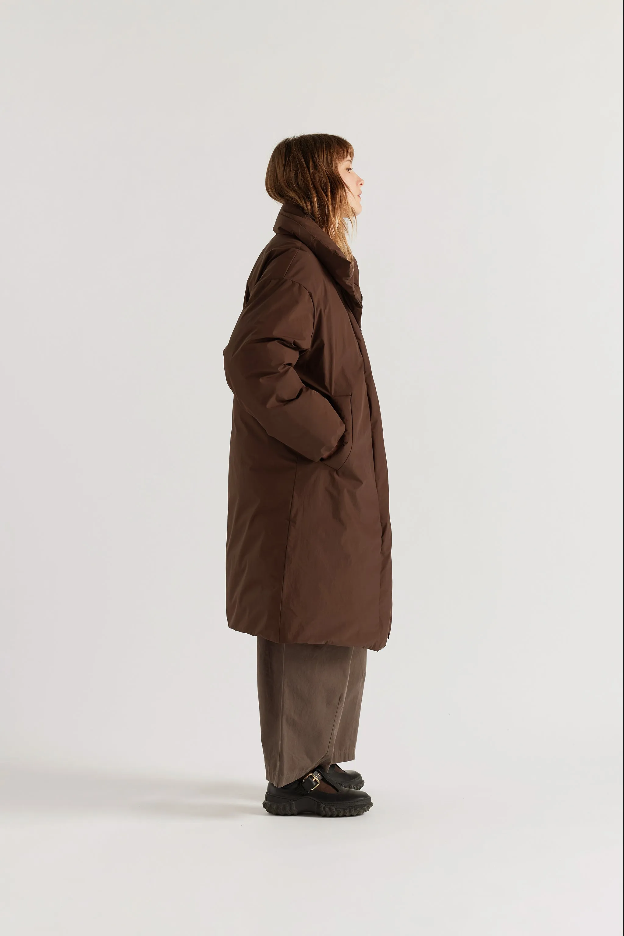 Floating Puffa Coat Dark Chocolate sold by Kloke