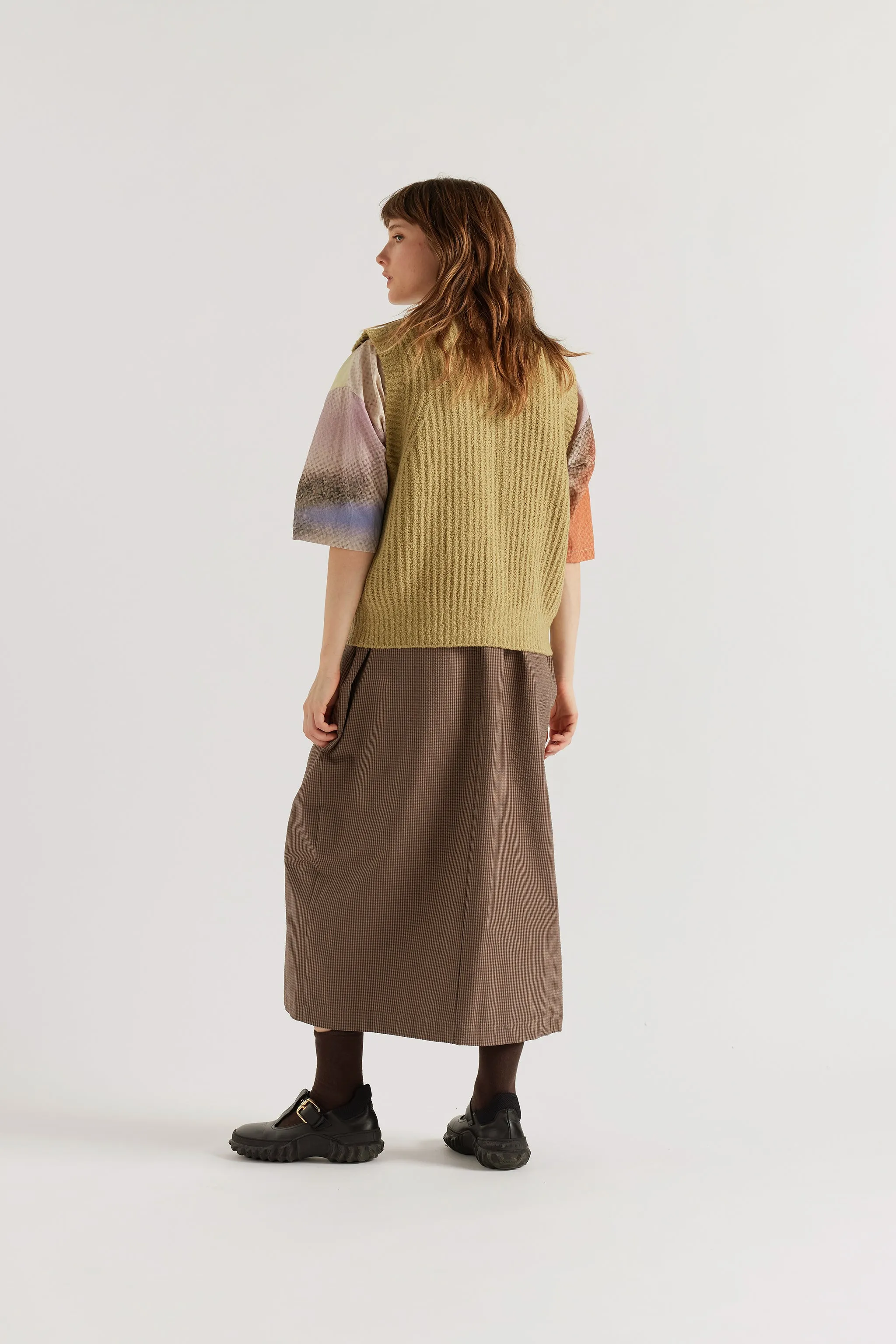 Faint Knit Vest Pale Chartreuse sold by Kloke product image thumbnail 3