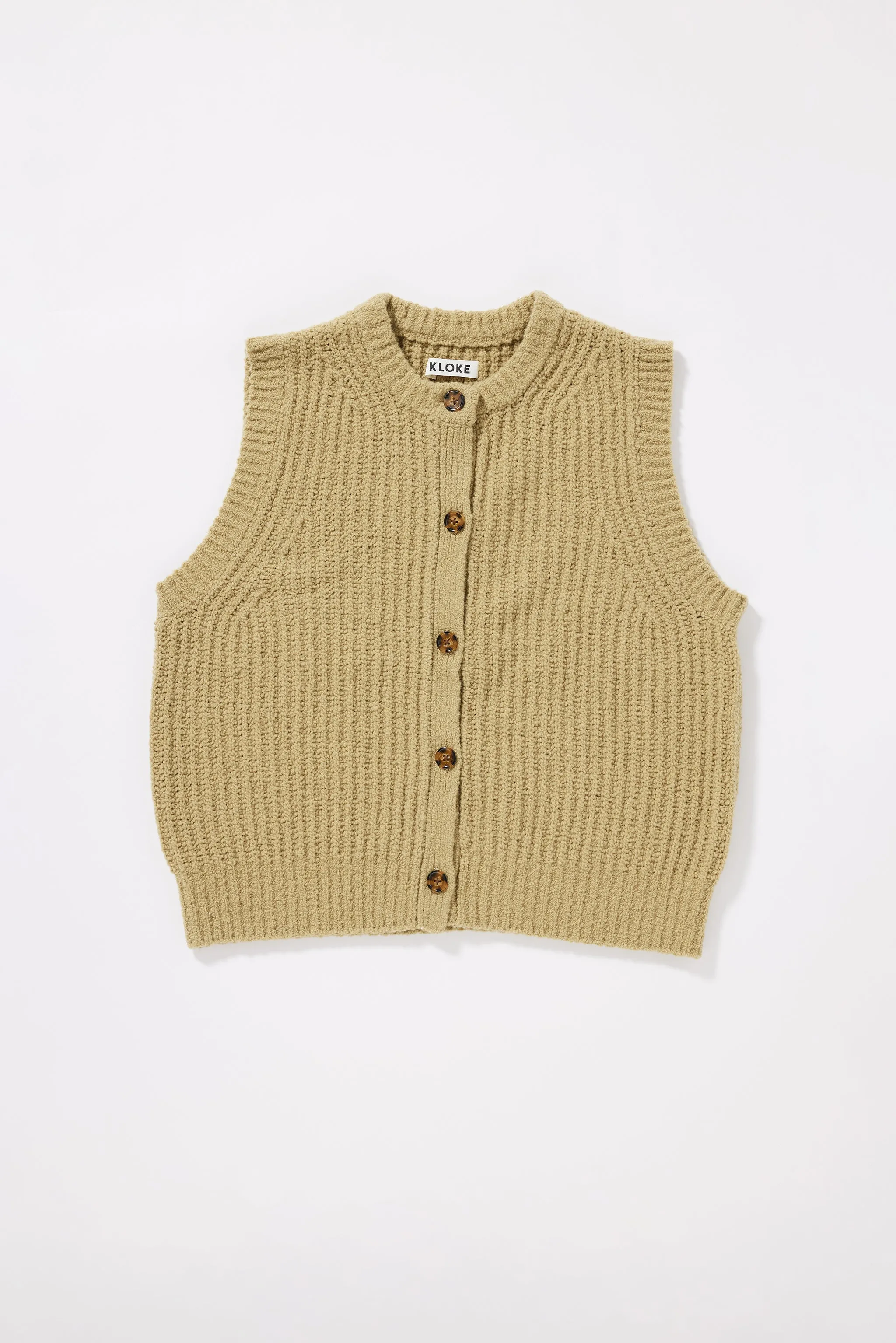 Faint Knit Vest Pale Chartreuse sold by Kloke product image thumbnail 4