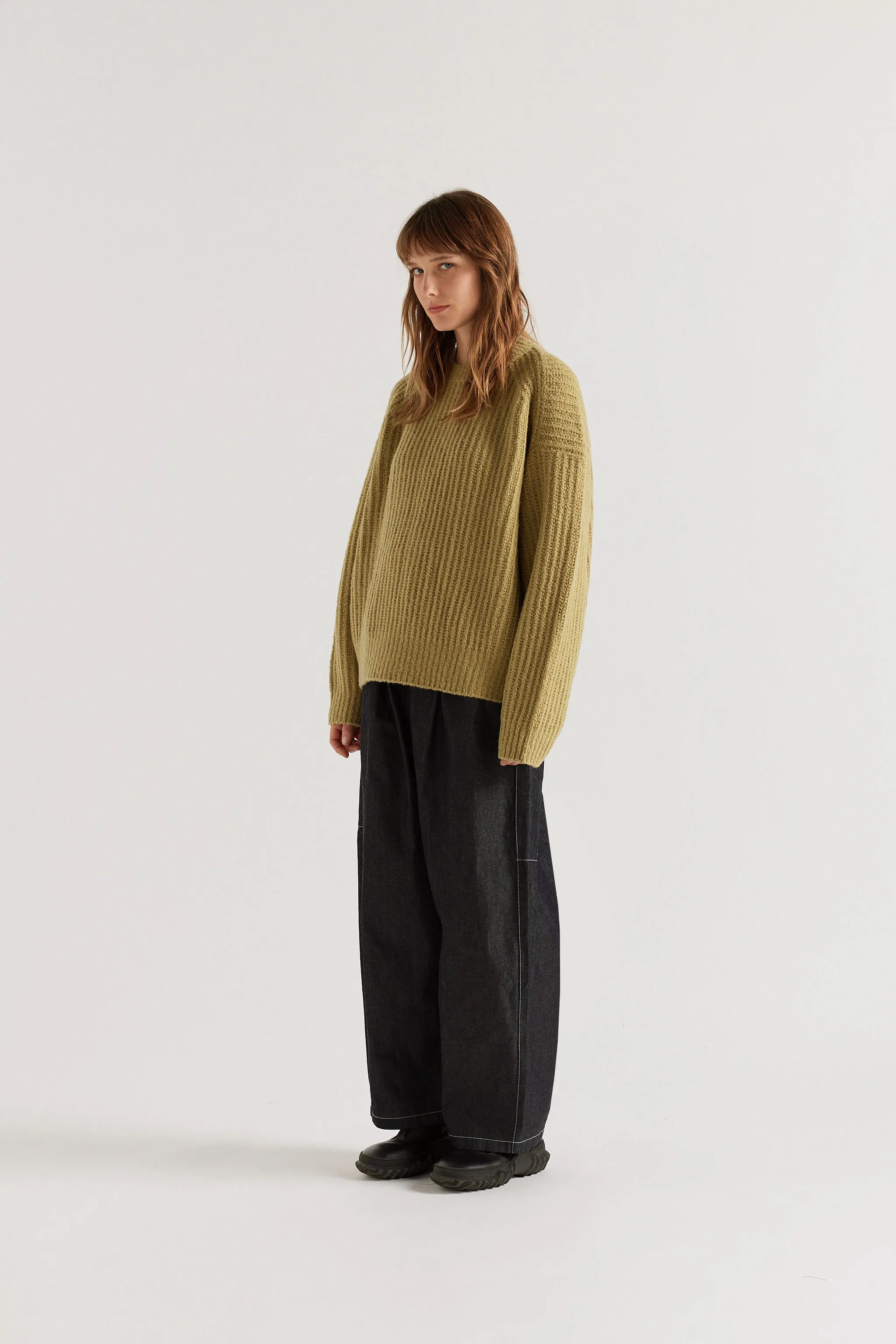 Flutter Sweater Pale Chartreuse sold by Kloke