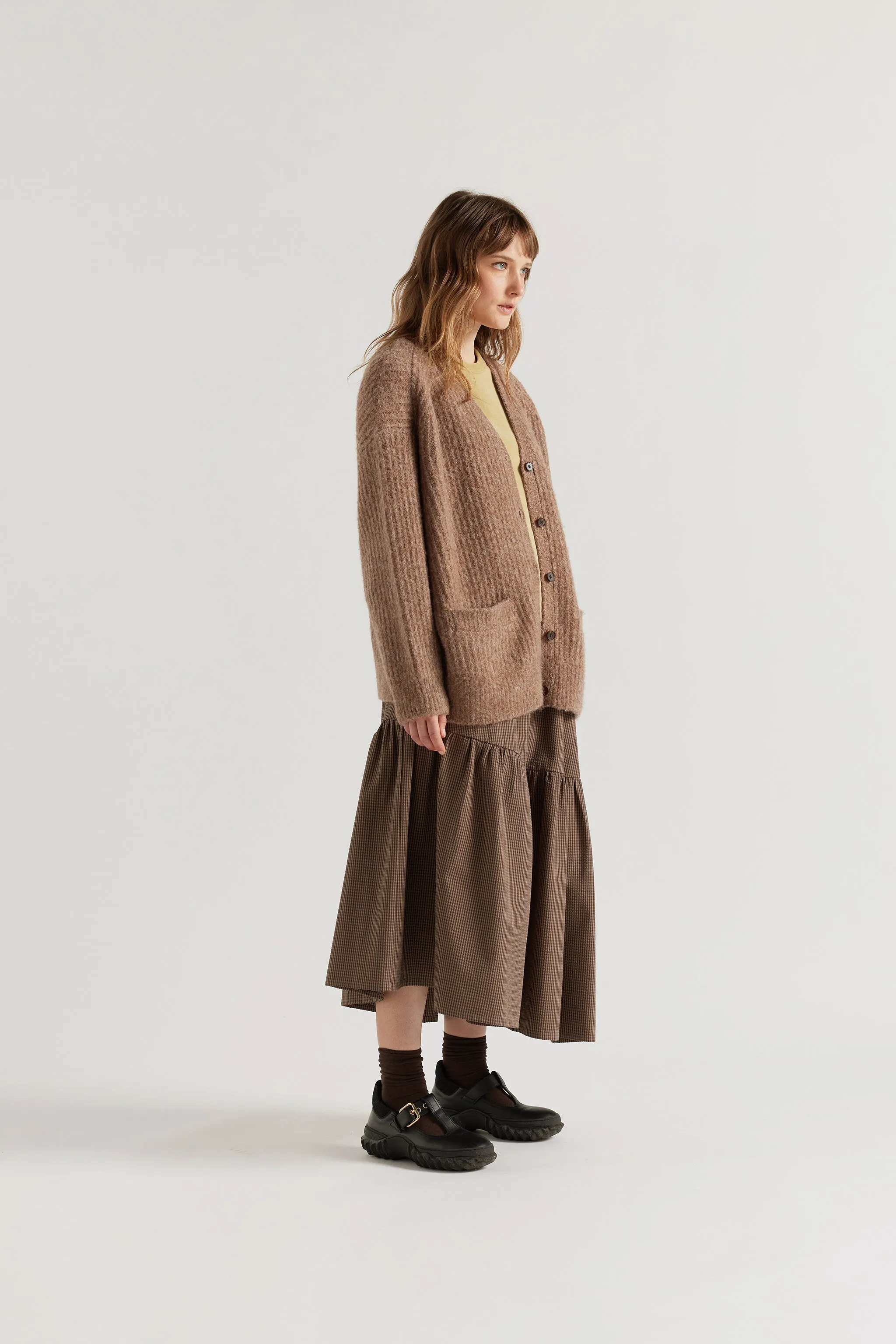 Bloom Cardigan Walnut sold by Kloke