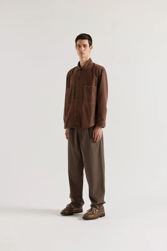 Float Denim Shirt Brown Fade made by Kloke